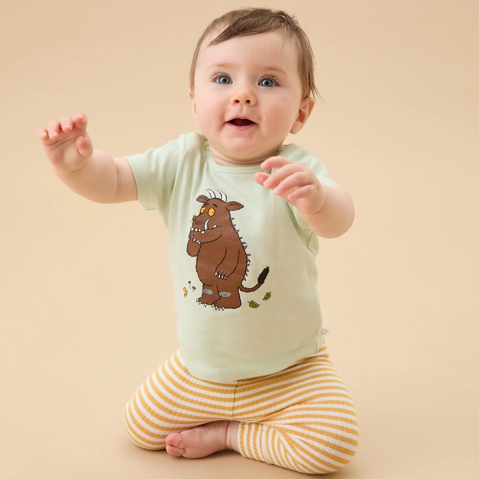 Gruffalo T-shirt & Stripe Ribbed Leggings Outfit