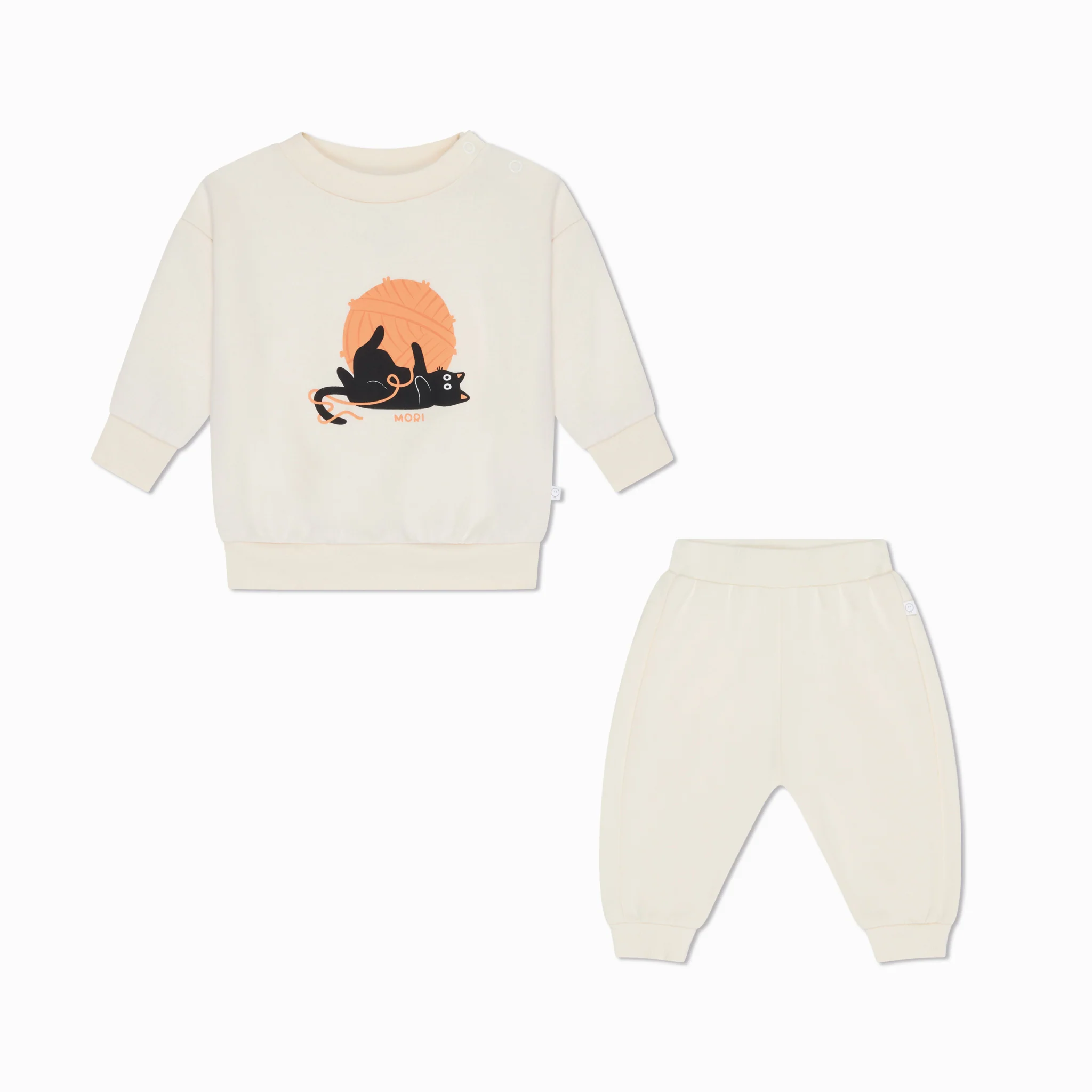 Halloween Cat Sweatshirt and Joggers Outfit - Image 2