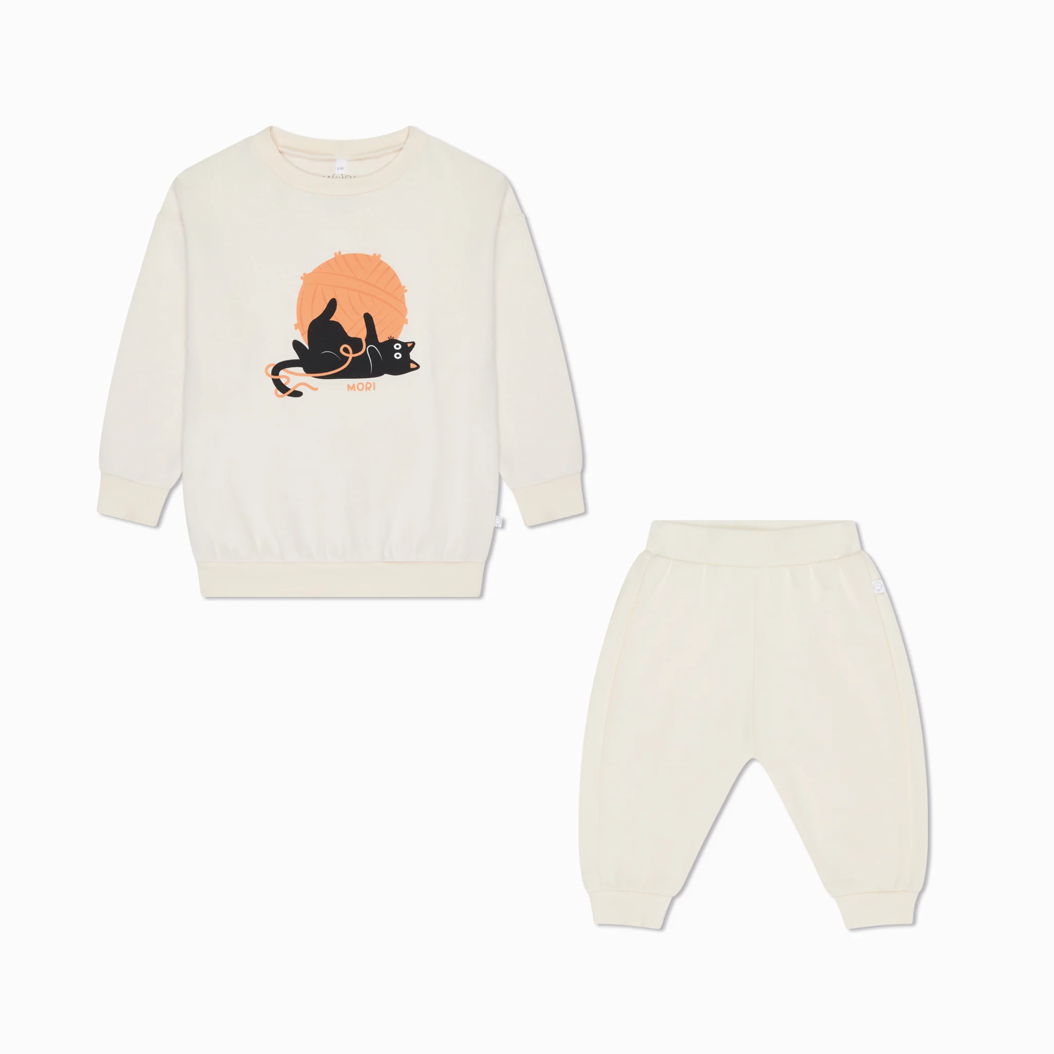 Halloween Cat Sweatshirt and Joggers Outfit - Image 4
