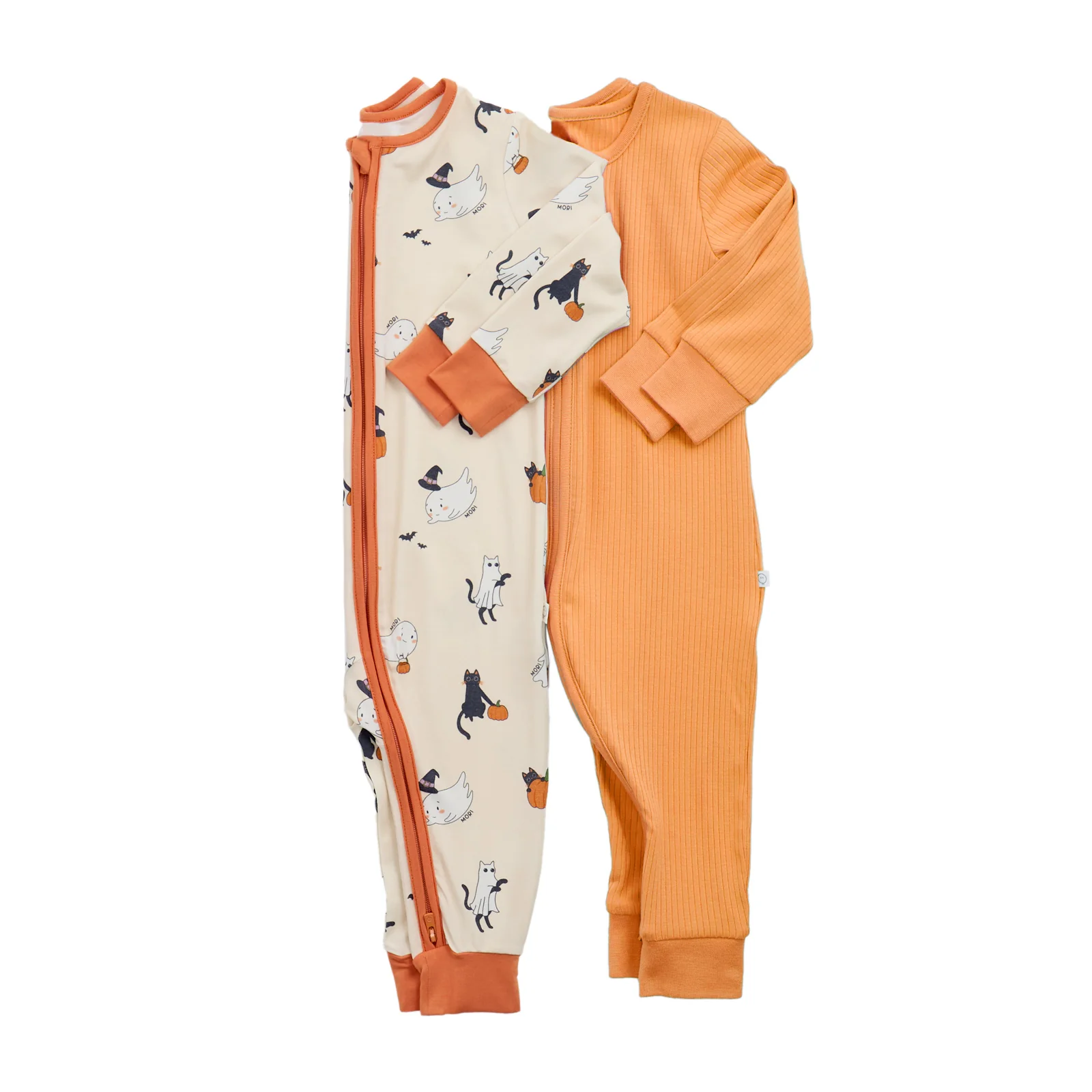Halloween Hugs & Ribbed Clever Zip Sleepsuit 2 Pack - Image 4