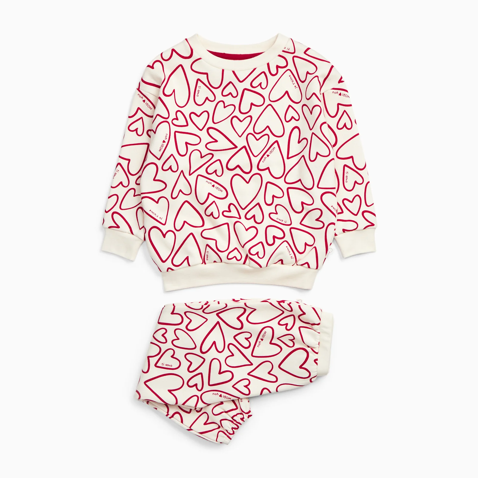Hearts Oversized Sweatshirt & Joggers Outfit - Image 2