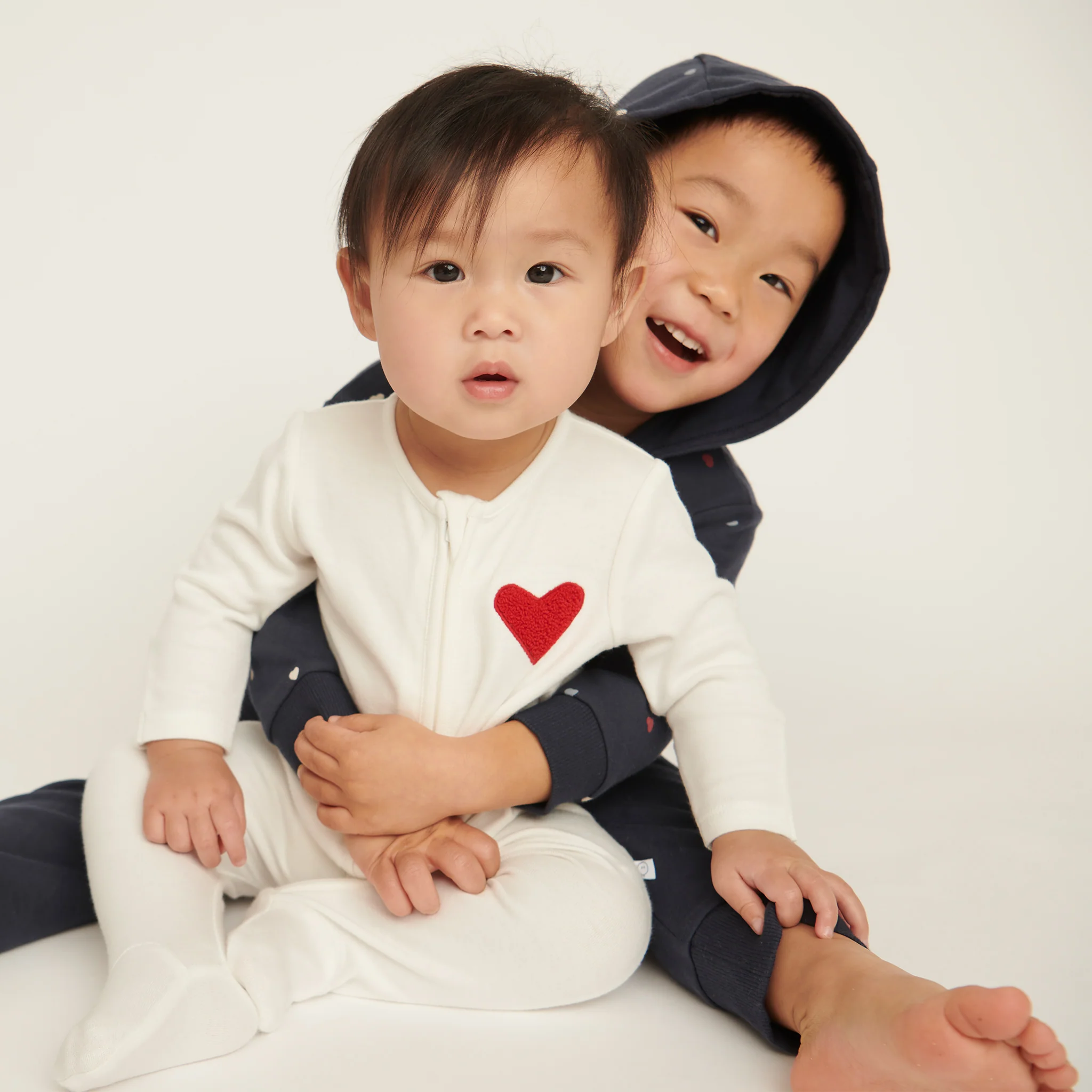 Hearts Zip-Up Sleepsuit 4 Pack - Image 3