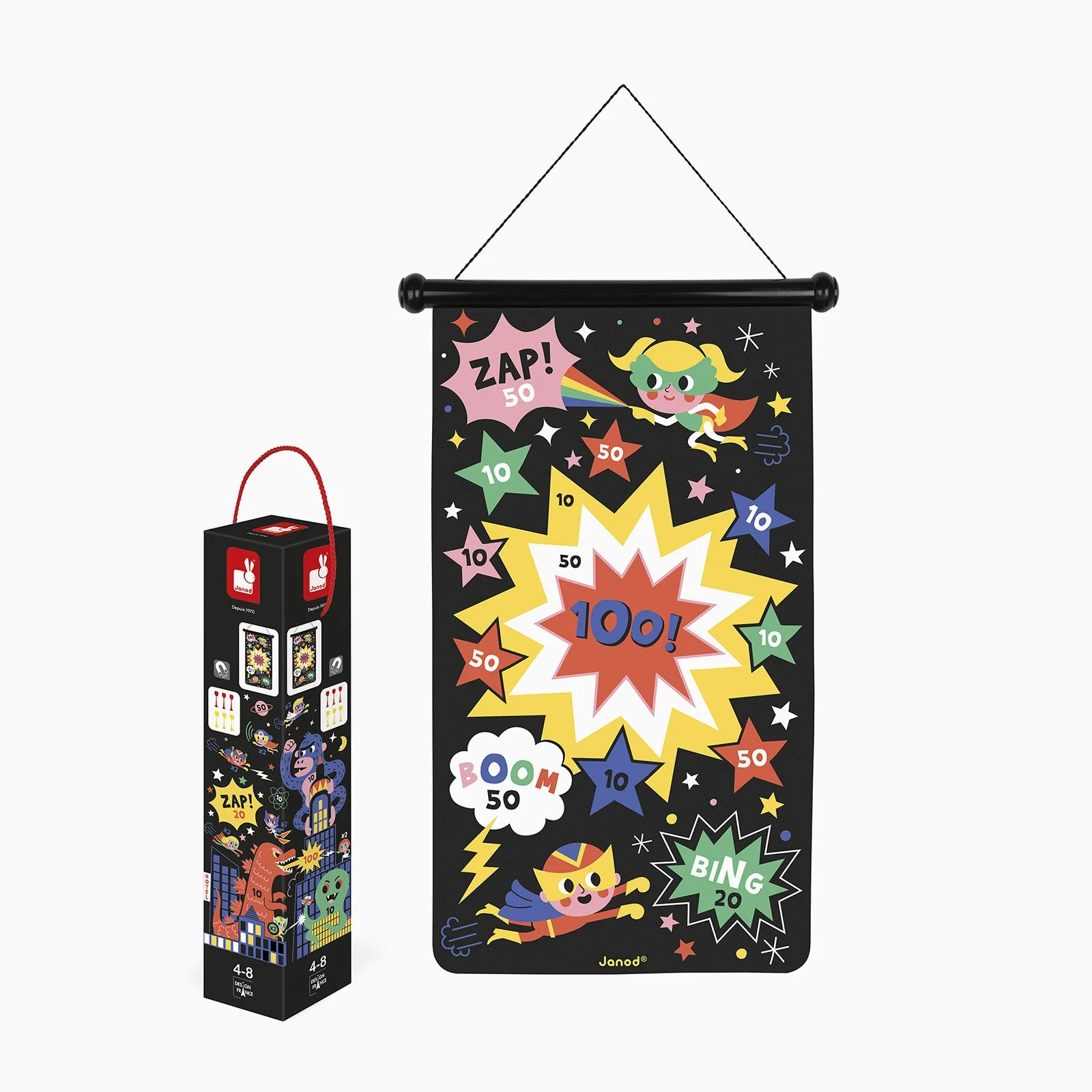 Janod Magnetic Dart Game Superhero - Image 2