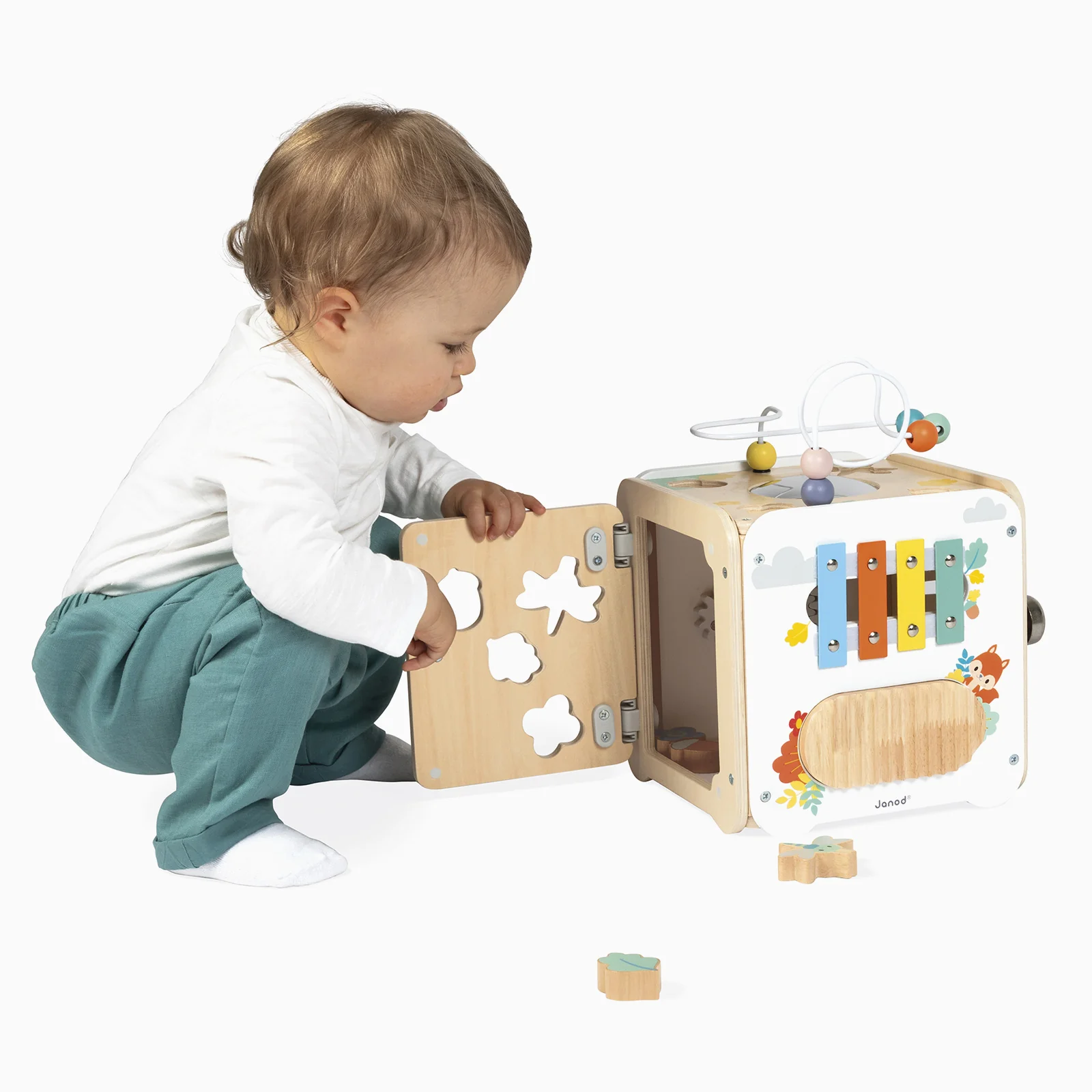 Janod Multi-Activity Cube - Pure - Image 8