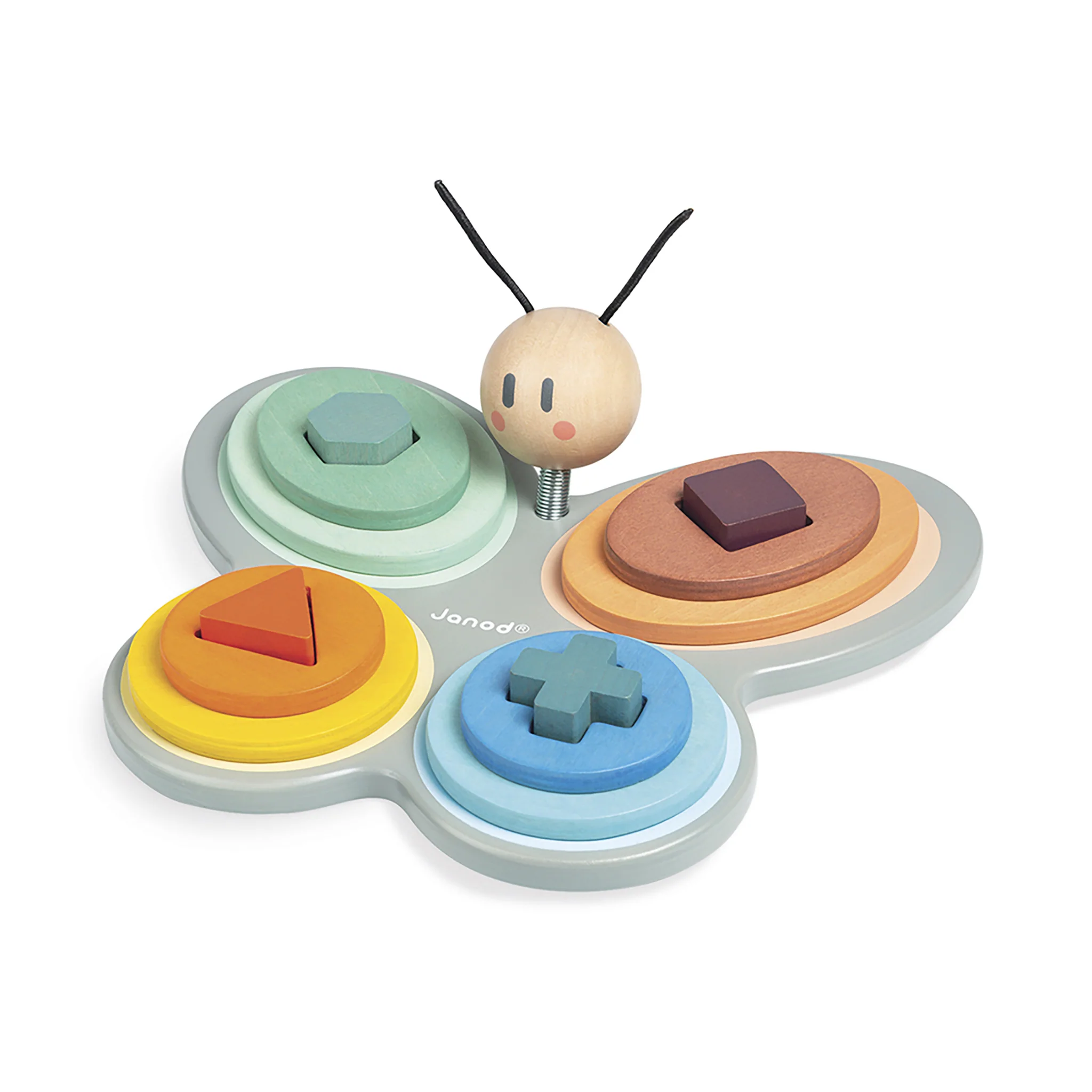 Janod Sweet Cocoon Butterfly Wooden Shape Sorter - Image 3
