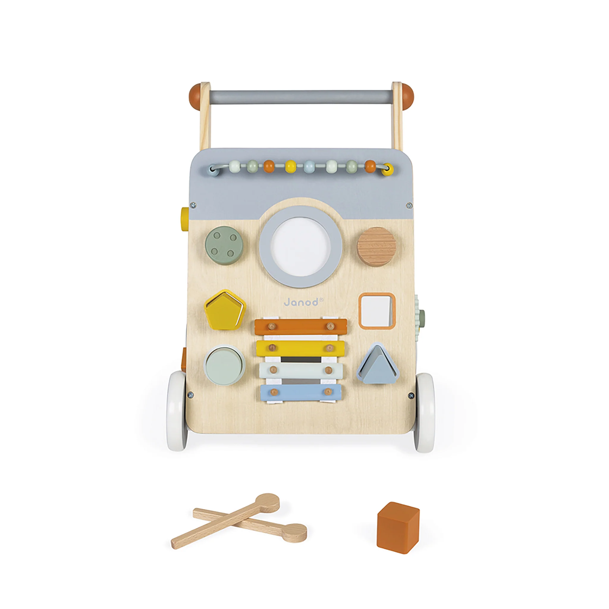 Janod Sweet Cocoon Multi-Activity Wooden Baby Walker - Image 7