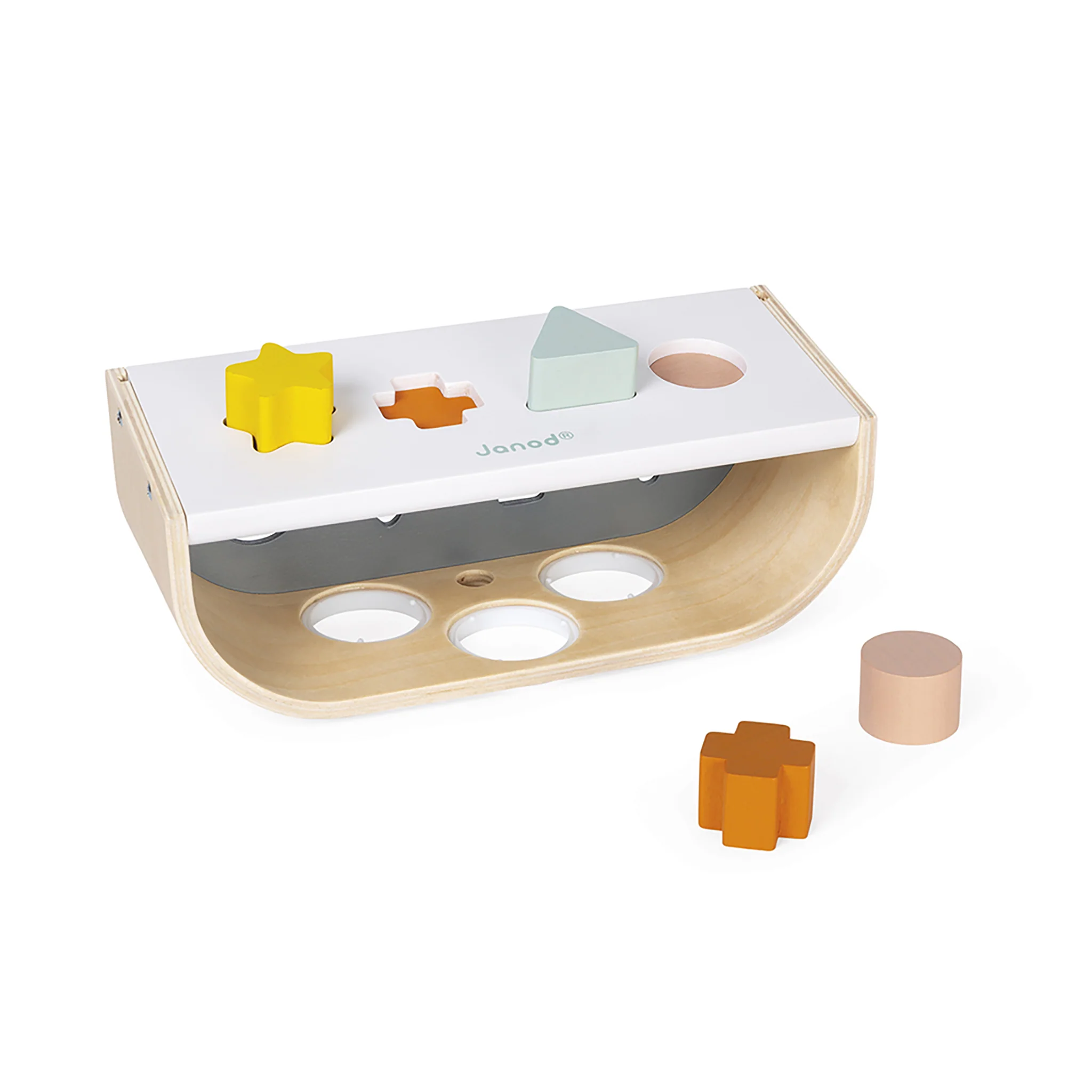 Janod Sweet Cocoon Wooden TapTap & Shape Sorter - Image 5