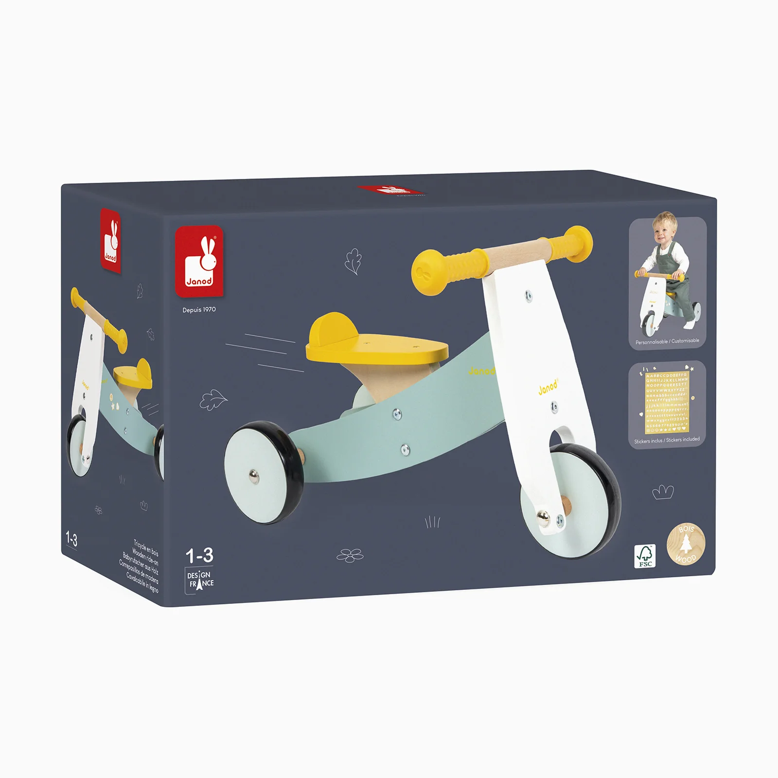 Janod Wooden Ride On - Happy Garden - Image 6