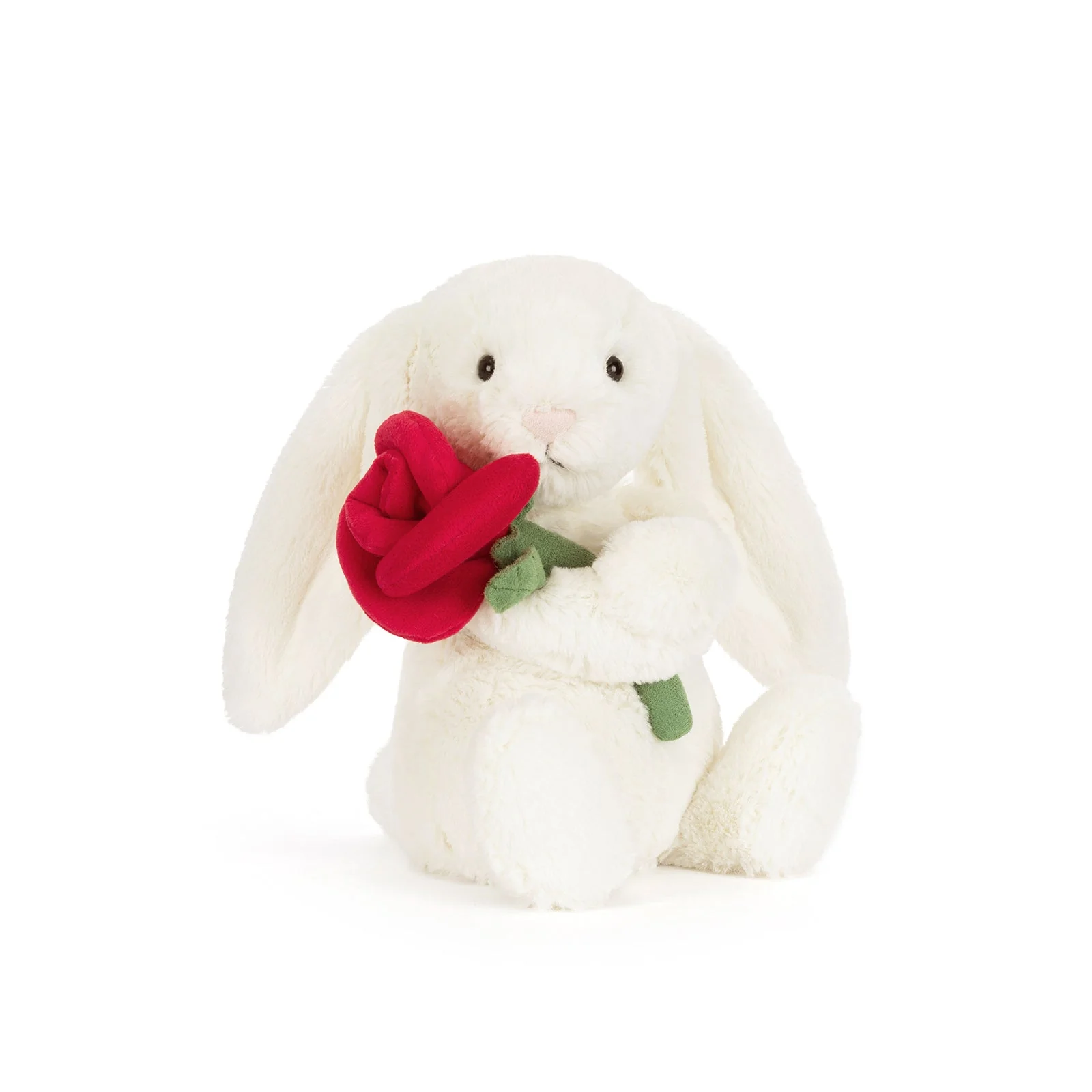 Jellycat Cream Bunny with Rose - Image 2