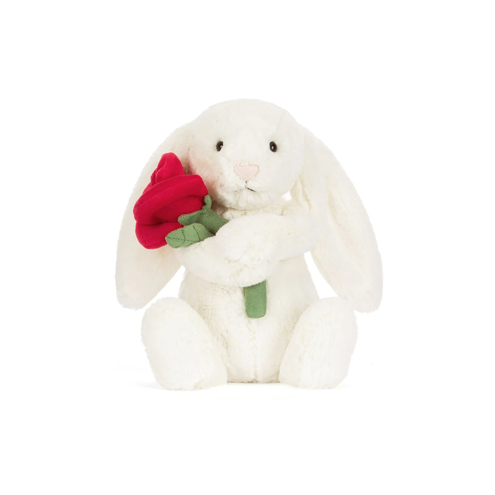 Jellycat Cream Bunny with Rose - Image 4