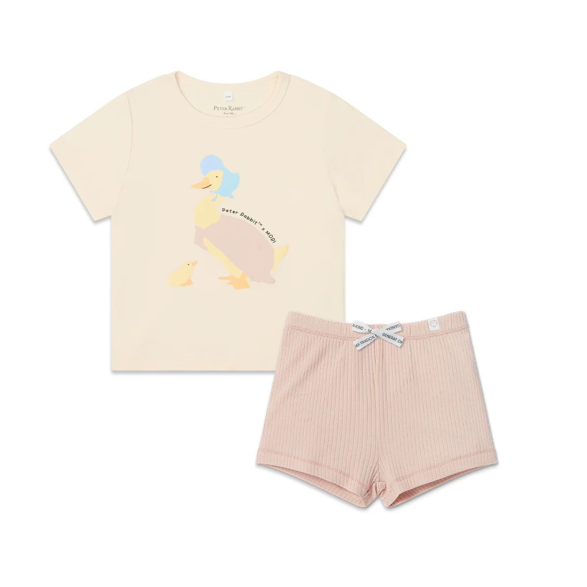 Jemima Puddle-Duck T-Shirt & Ribbed Shorts Outfit - Image 2