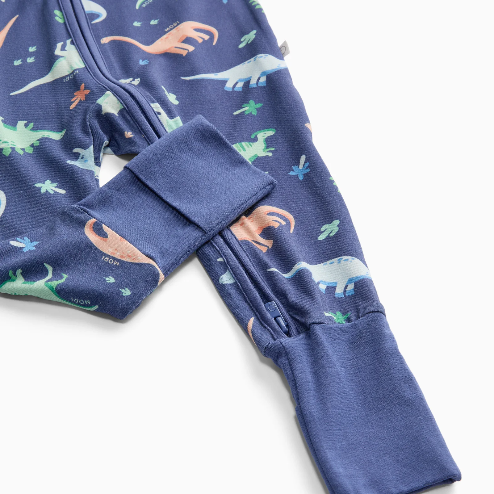 Dinosaur Nights Clever Zip Sleepsuit - Blue - Image 5