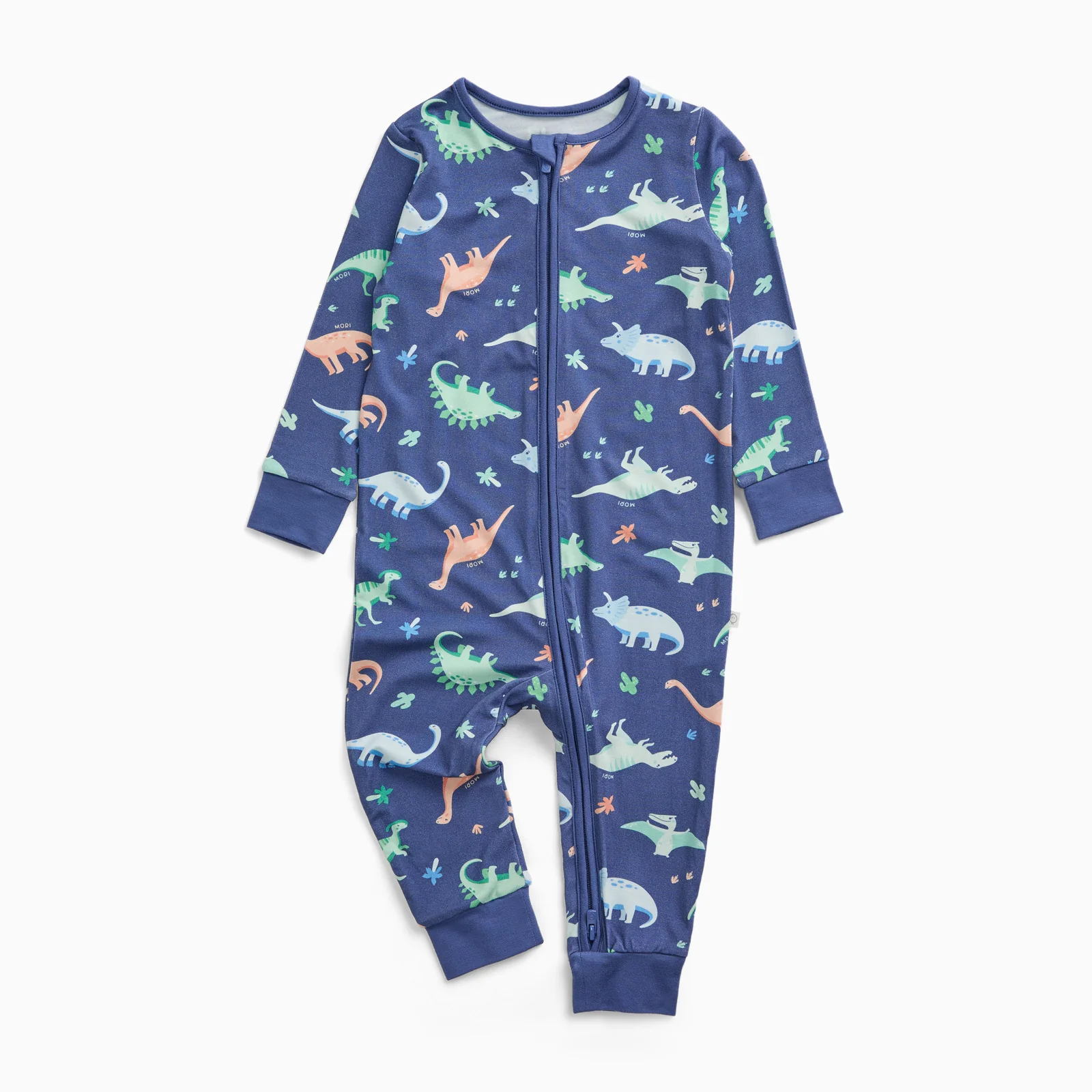 Dinosaur Nights Clever Zip Sleepsuit - Blue - Image 6