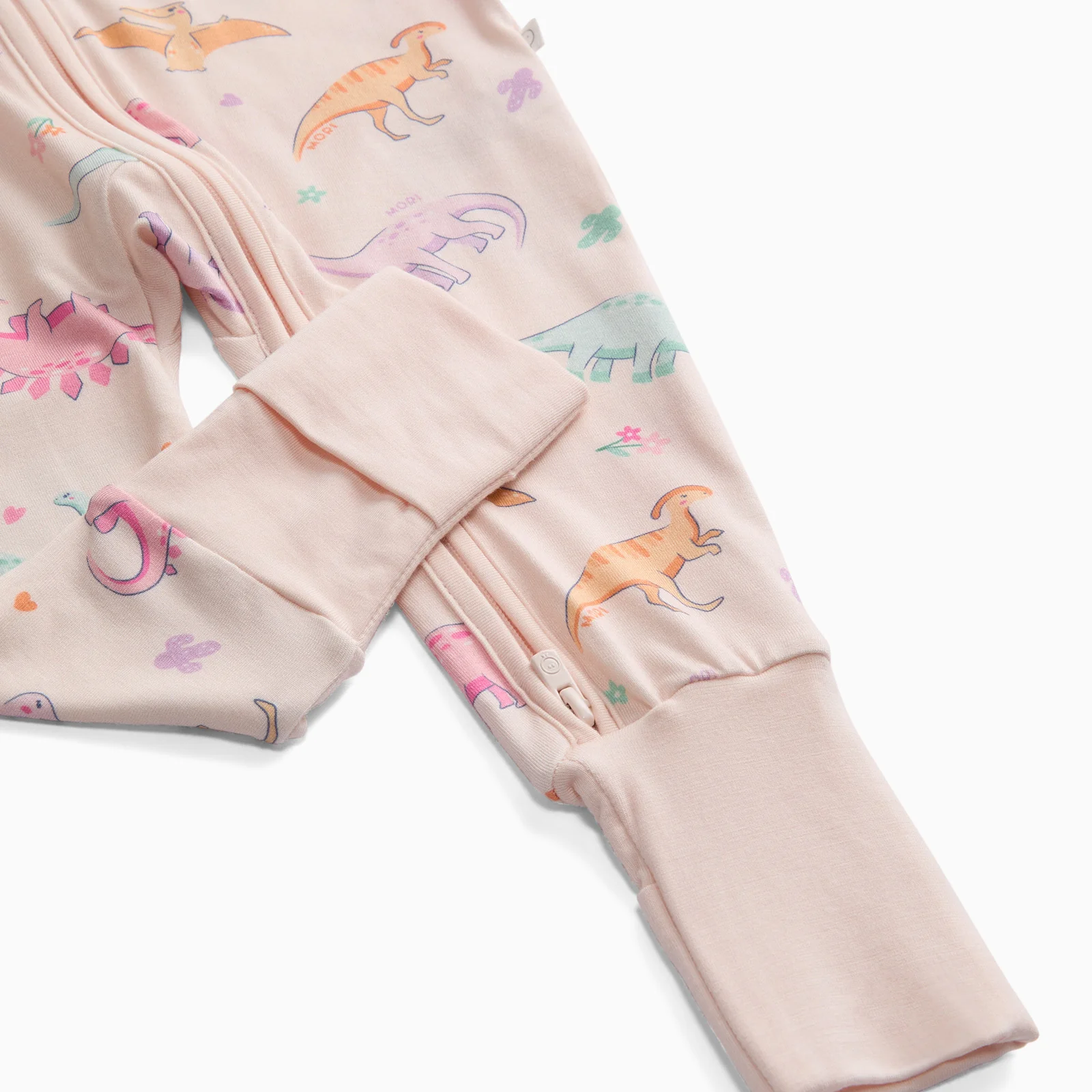 Dinosaur Nights Clever Zip Sleepsuit - Pink - Image 5