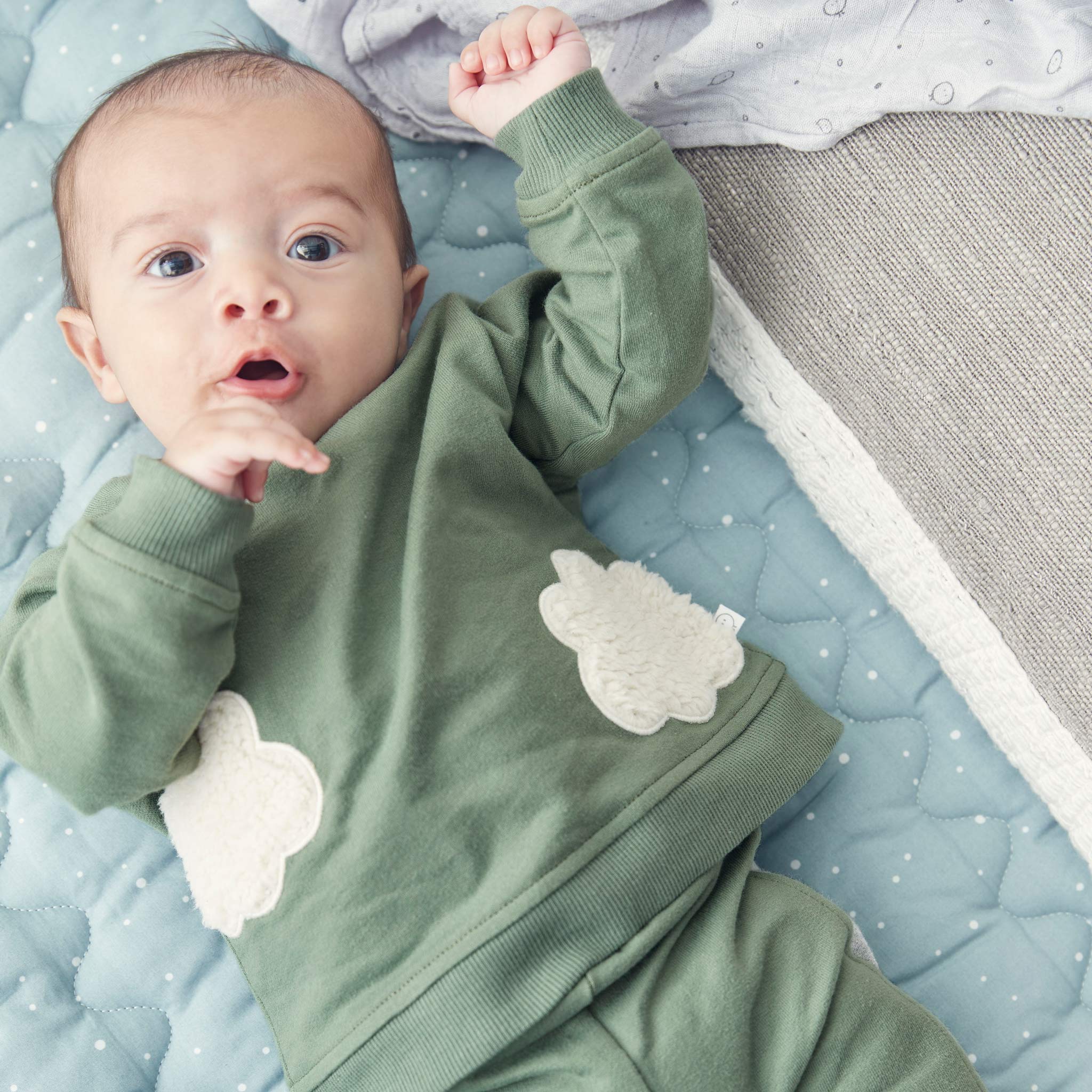 Khaki Cloud Sweatshirt & Joggers Outfit - Image 4