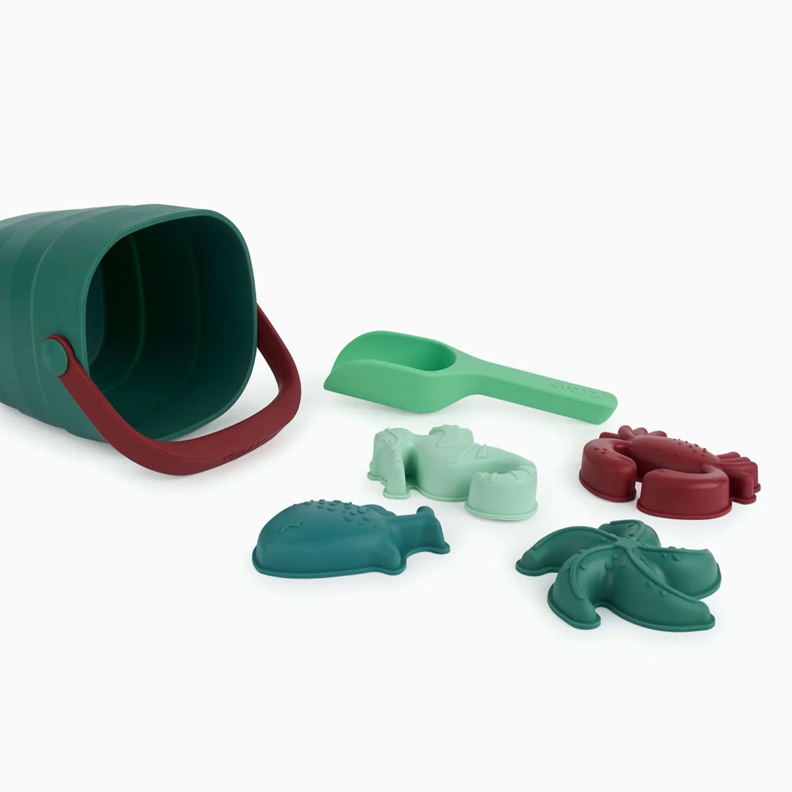KIDLY by MORI Bucket, Spade & Sand Mold Set - Green - Image 7