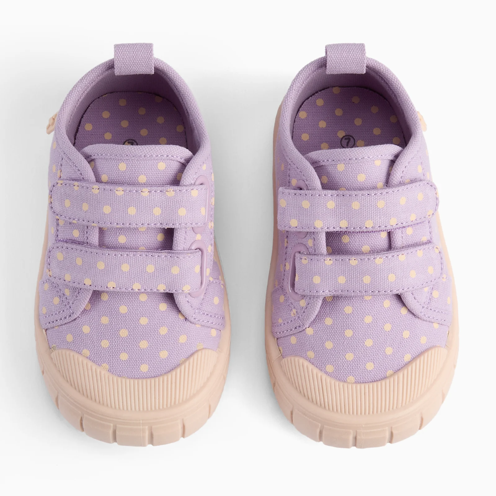 KIDLY by MORI Print Canvas Trainers - Lilac Spot - Image 2