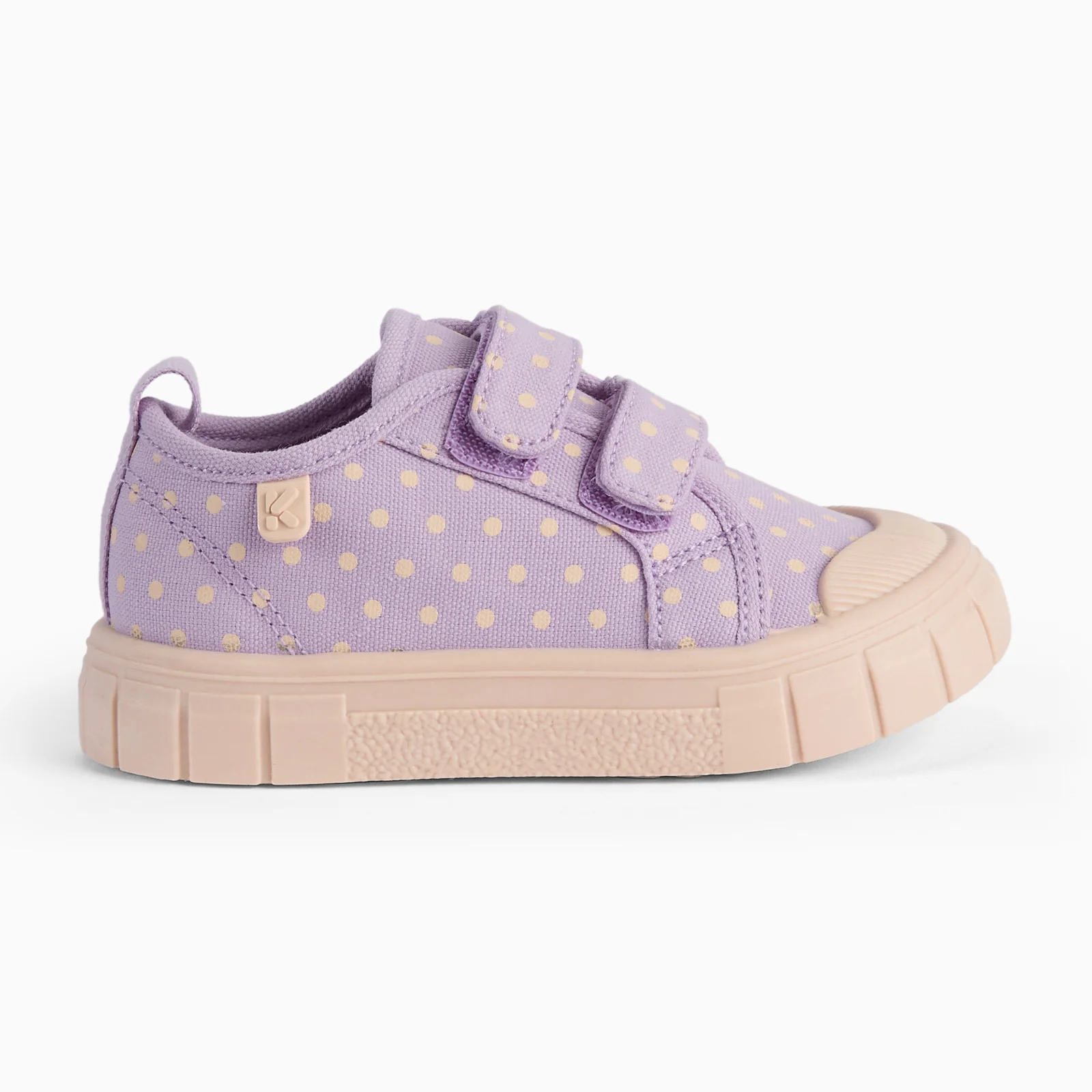 KIDLY by MORI Print Canvas Trainers - Lilac Spot - Image 3