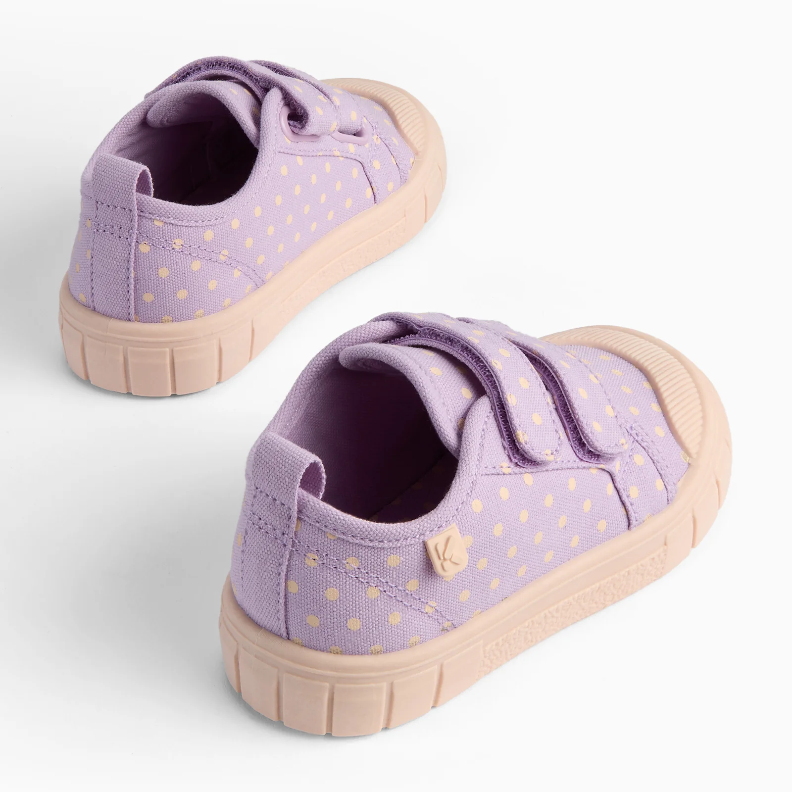 KIDLY by MORI Print Canvas Trainers - Lilac Spot - Image 4