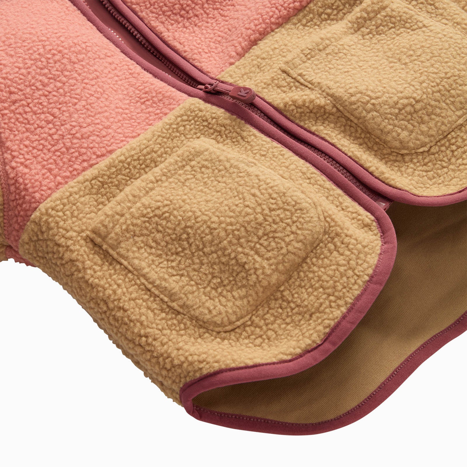KIDLY by MORI Colourblock Sherpa Zip Through - Image 5