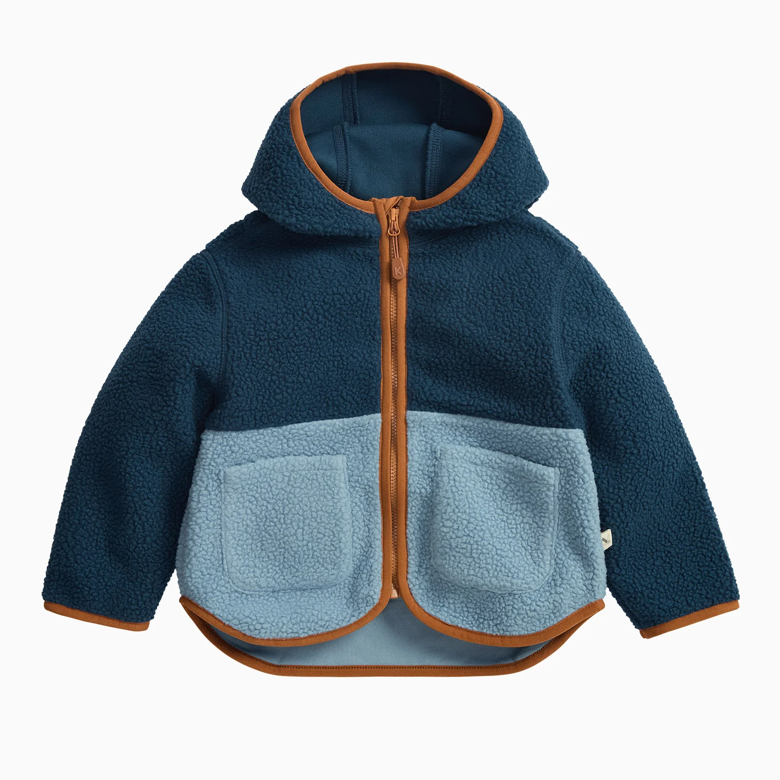 KIDLY by MORI Colourblock Sherpa Zip Through - Image 7