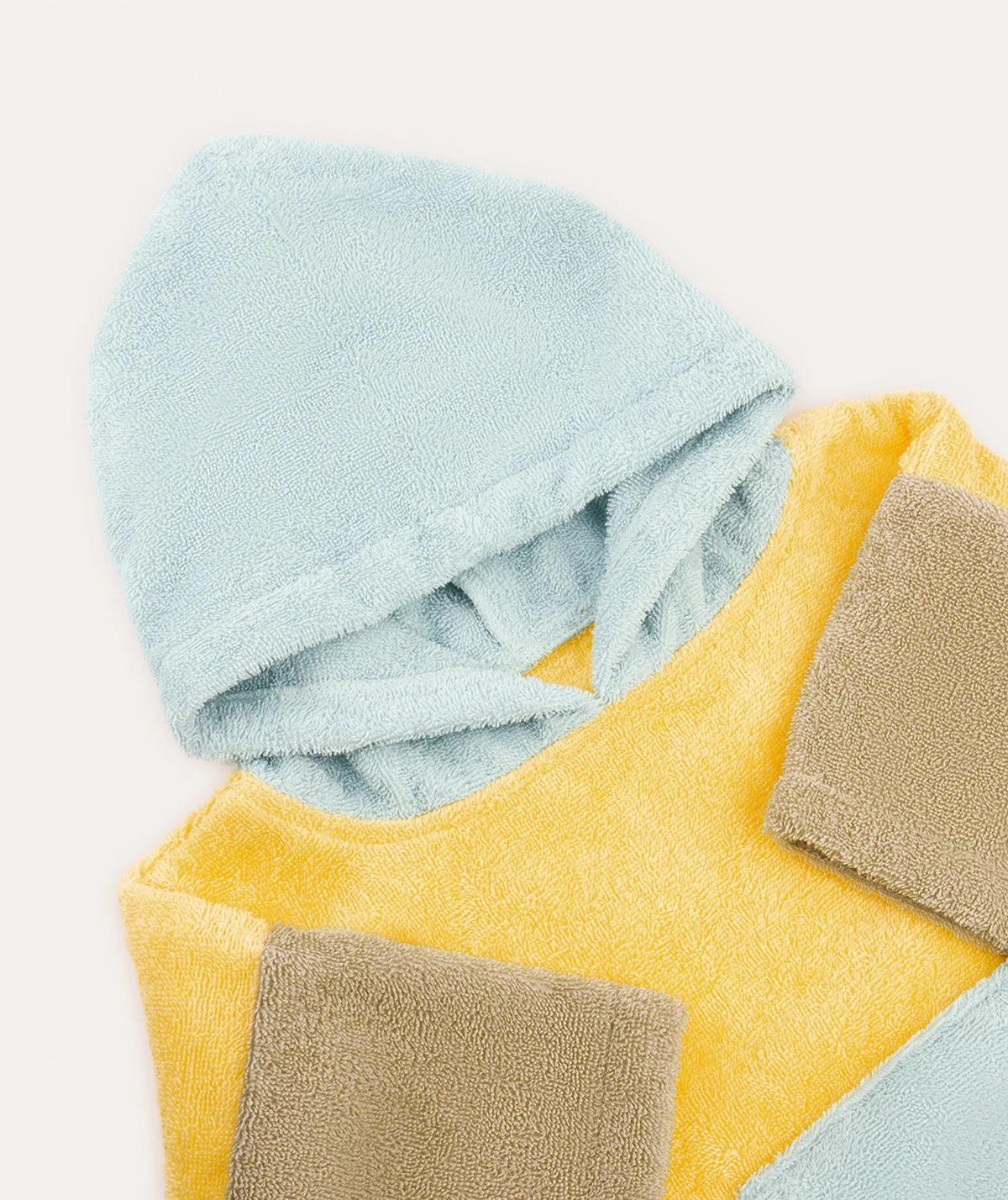 KIDLY by MORI Colourblock Towelling Poncho - Image 4