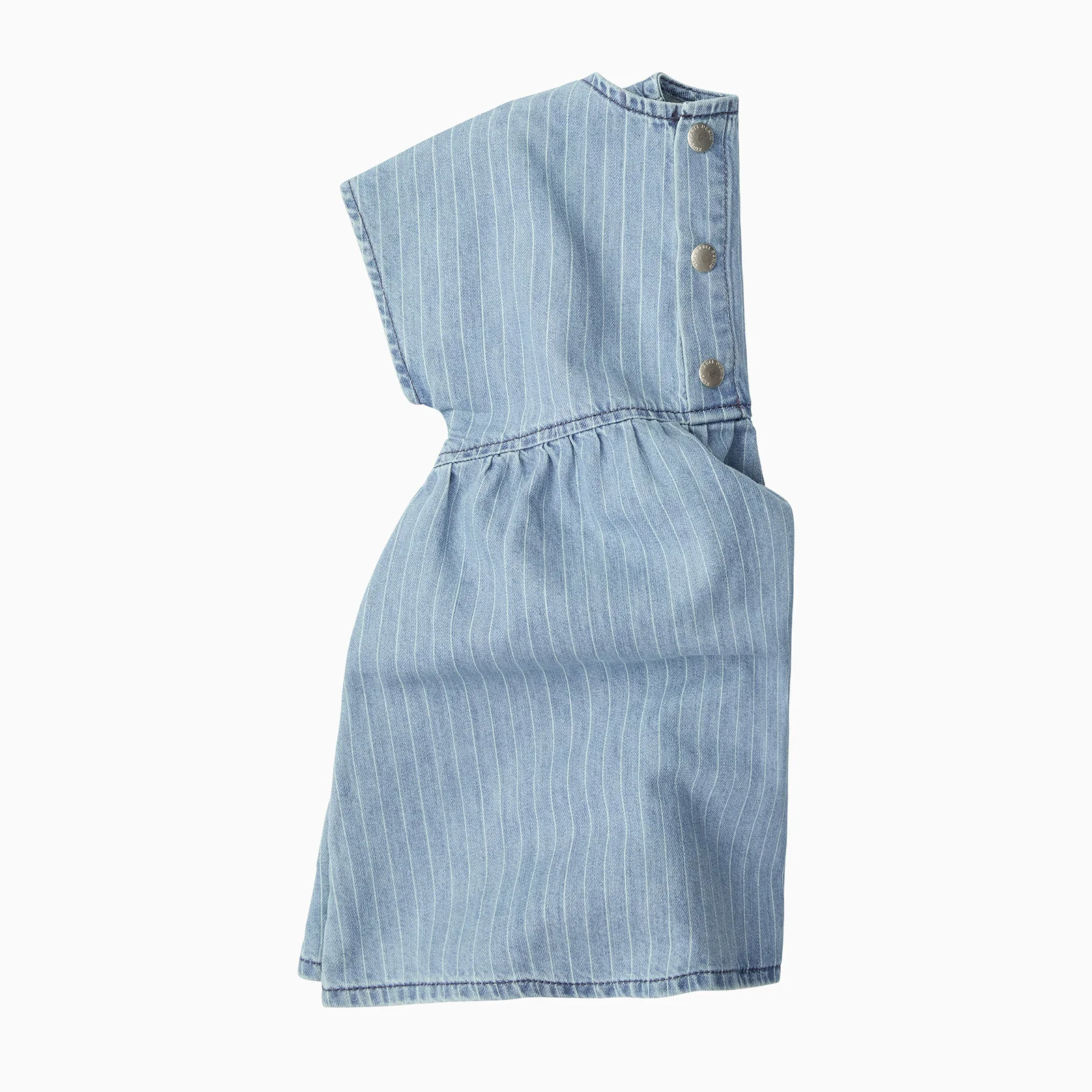 KIDLY by MORI Denim Pinstripe Dress - Image 3