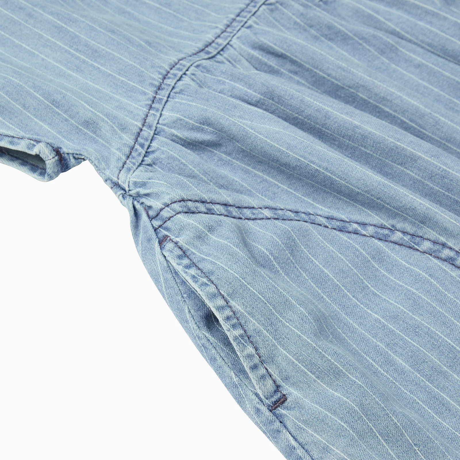 KIDLY by MORI Denim Pinstripe Dress - Image 4
