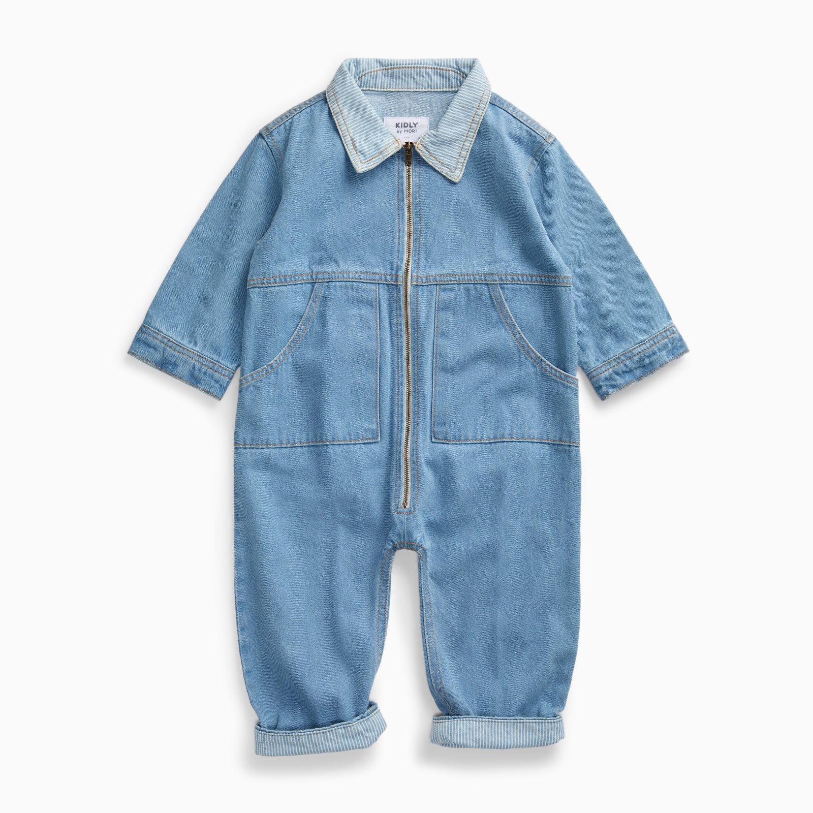 KIDLY by MORI Light Denim Jumpsuit - Image 2