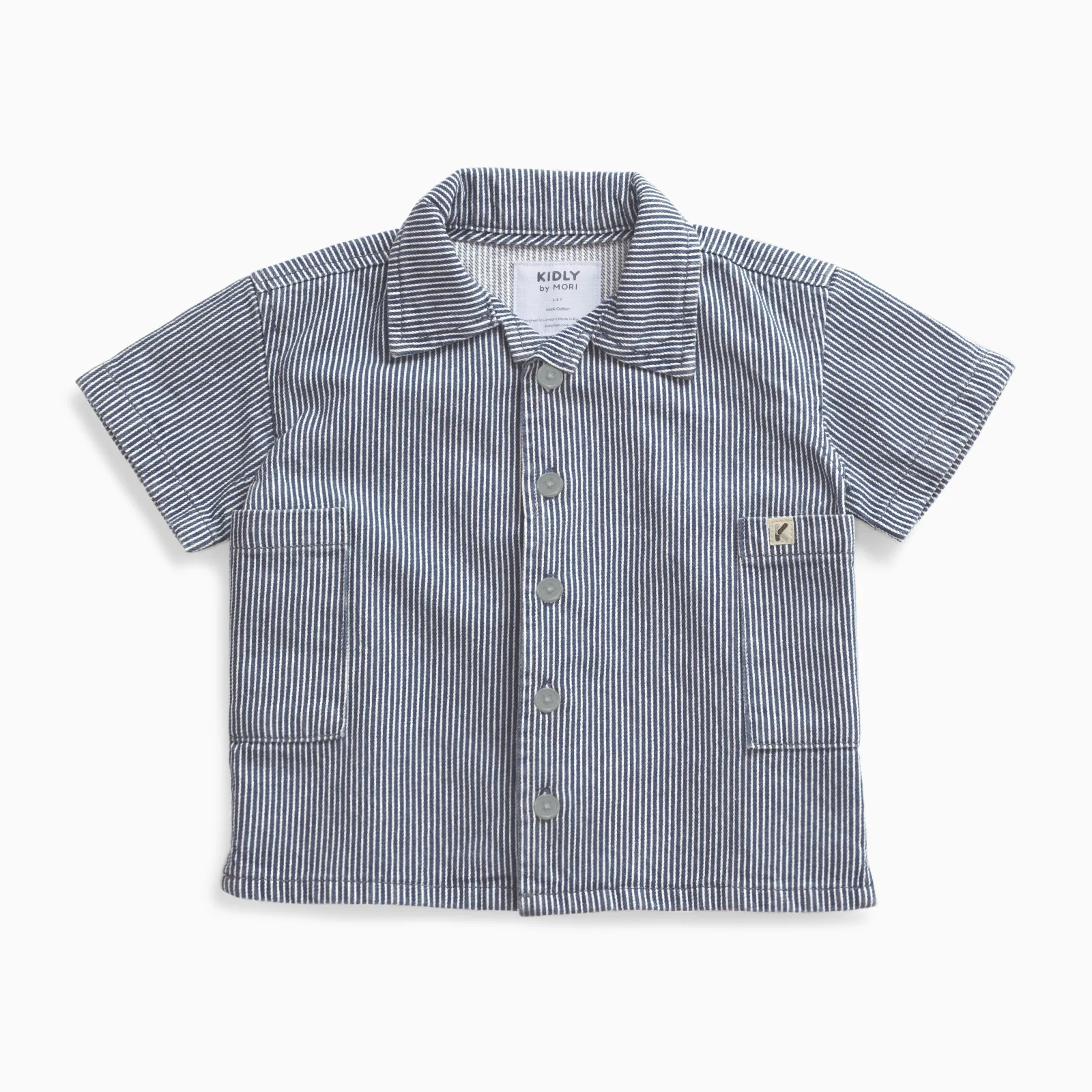 KIDLY by MORI Denim Striped Shirt - Image 2