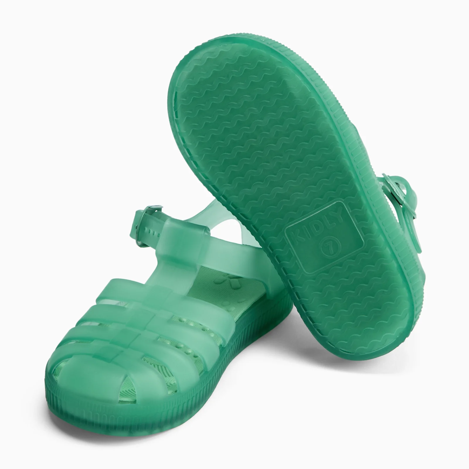 KIDLY by MORI Jelly Sandals - Emerald Ice - Image 3