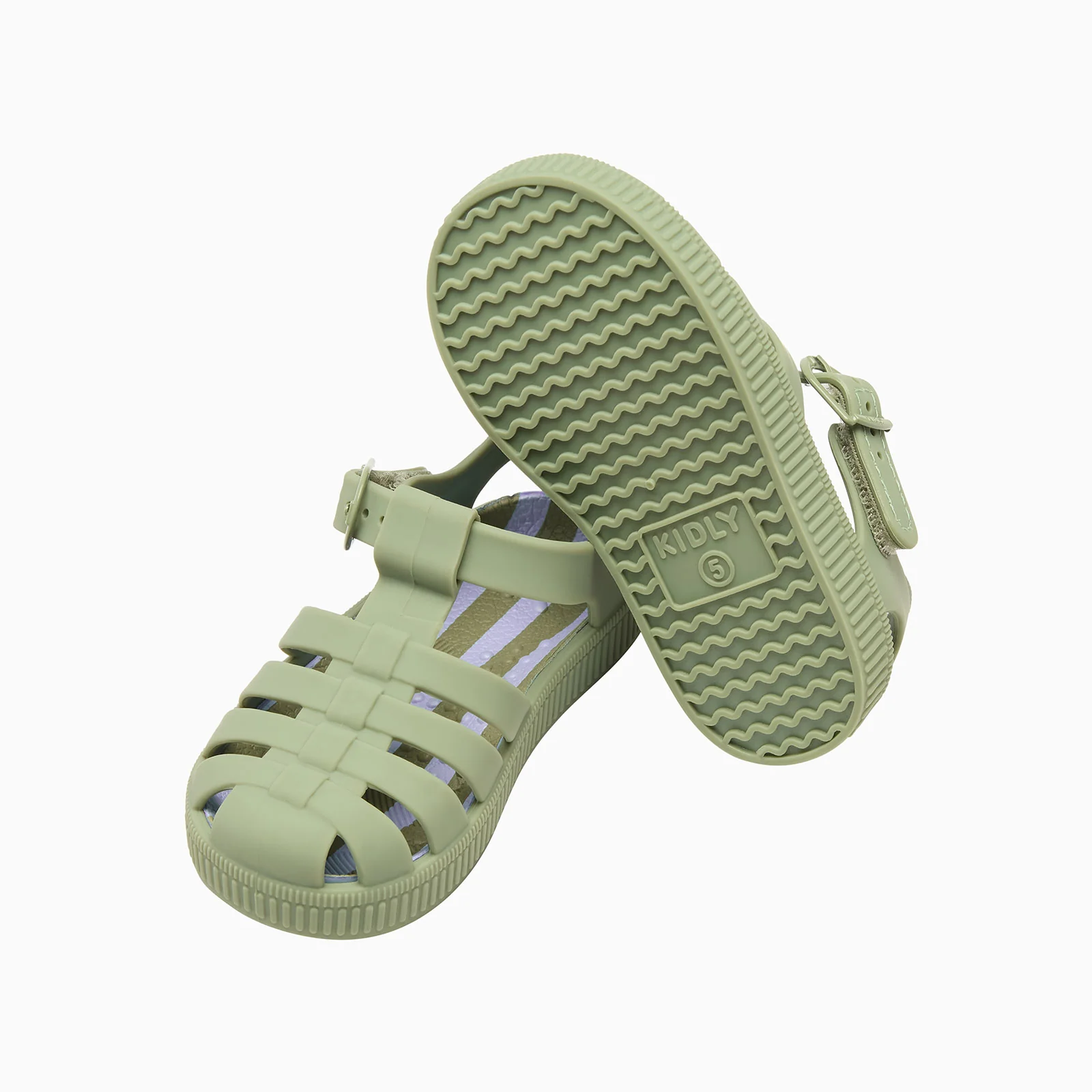 KIDLY by MORI Jelly Sandals - Khaki - Image 4
