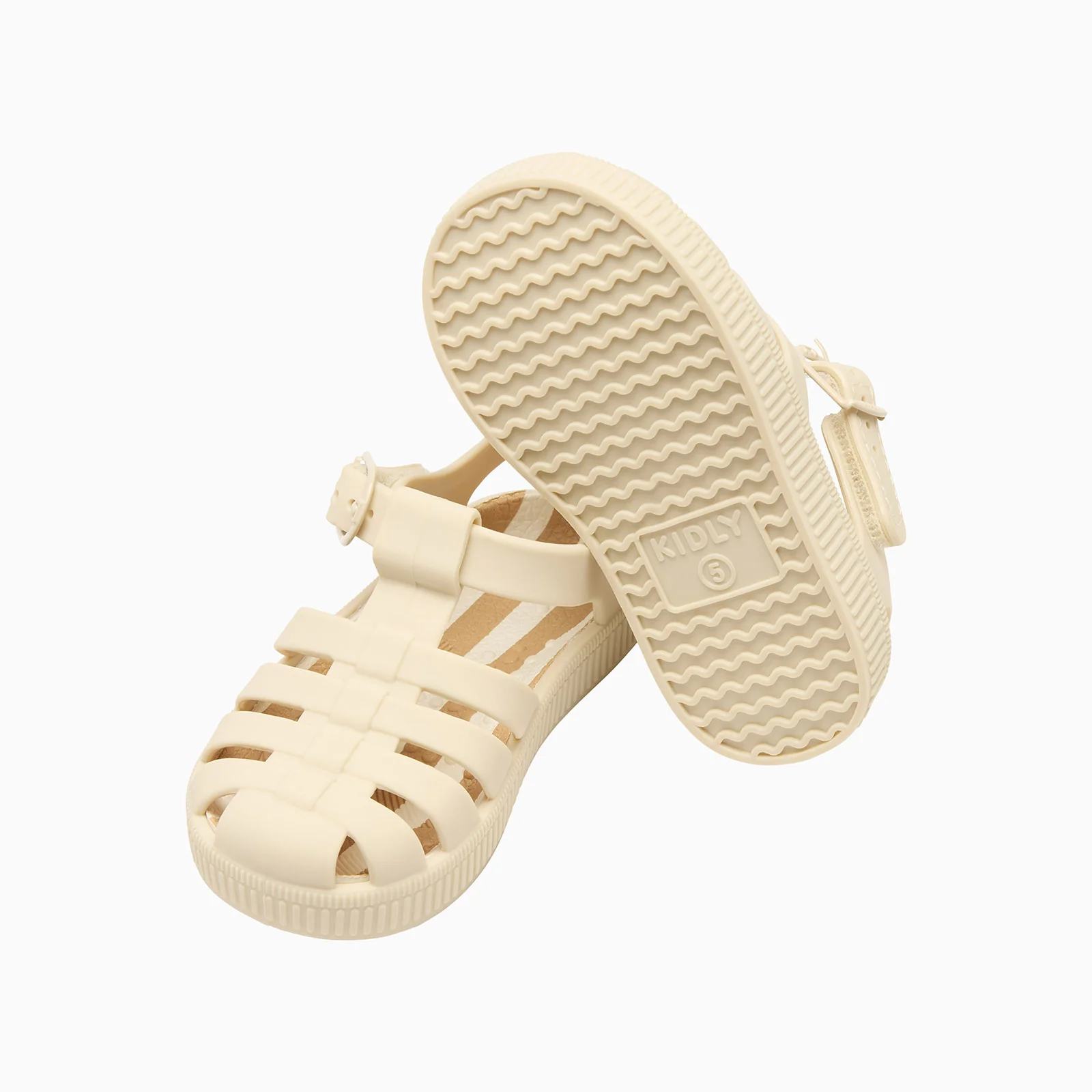 KIDLY by MORI Jelly Sandals - Oyster - Image 3