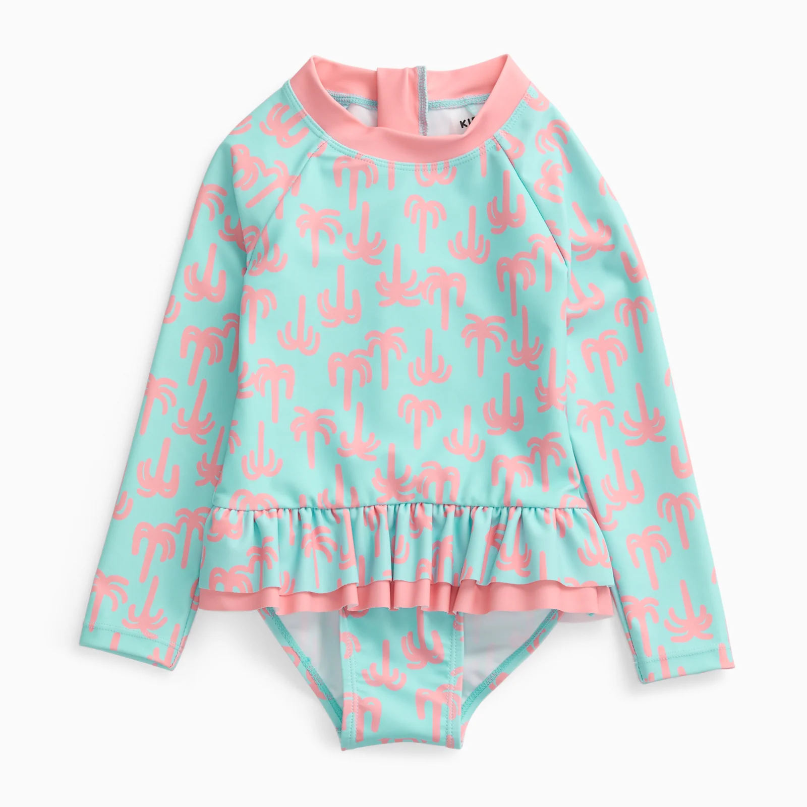 KIDLY by MORI Long Sleeve Swimsuit - Palm Trees - Image 2