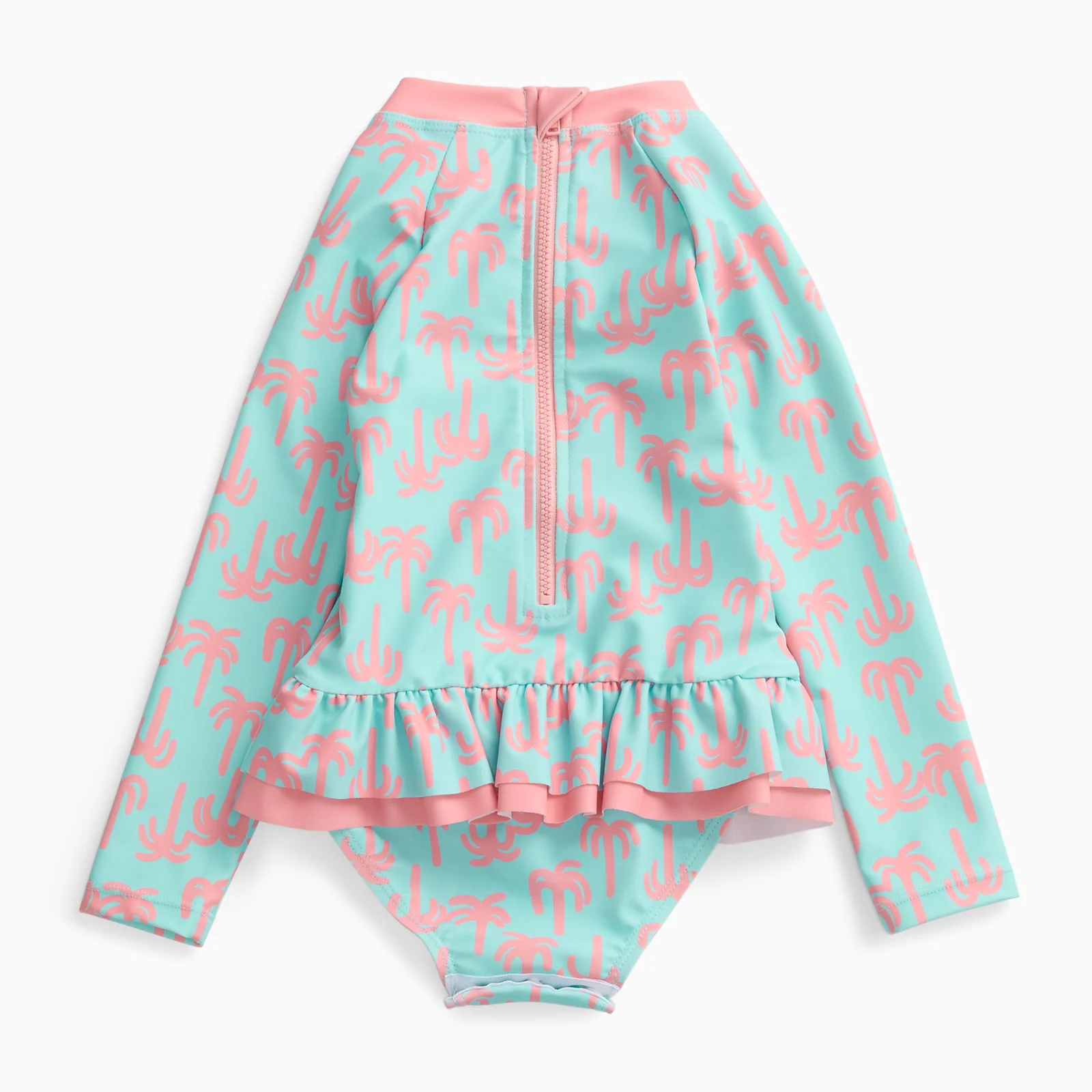 KIDLY by MORI Long Sleeve Swimsuit - Palm Trees - Image 3