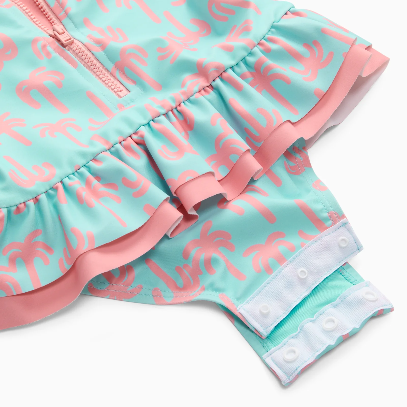KIDLY by MORI Long Sleeve Swimsuit - Palm Trees - Image 5