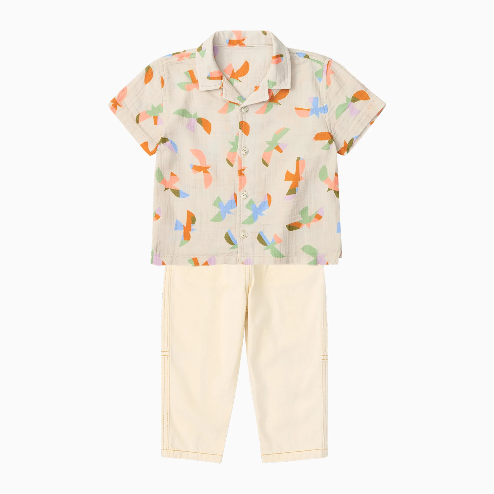 KIDLY by MORI Muslin Shirt and Jean Outfit - Image 2