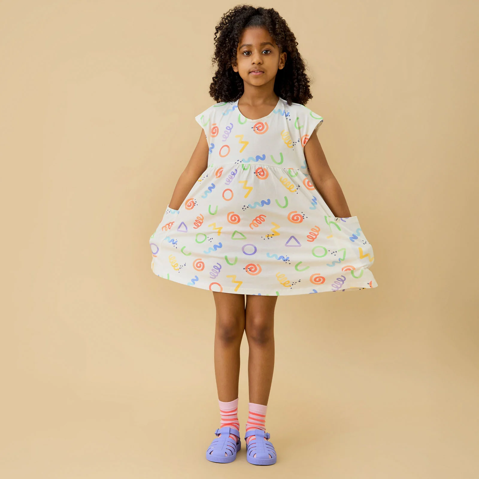 KIDLY by MORI Print Cotton Dress