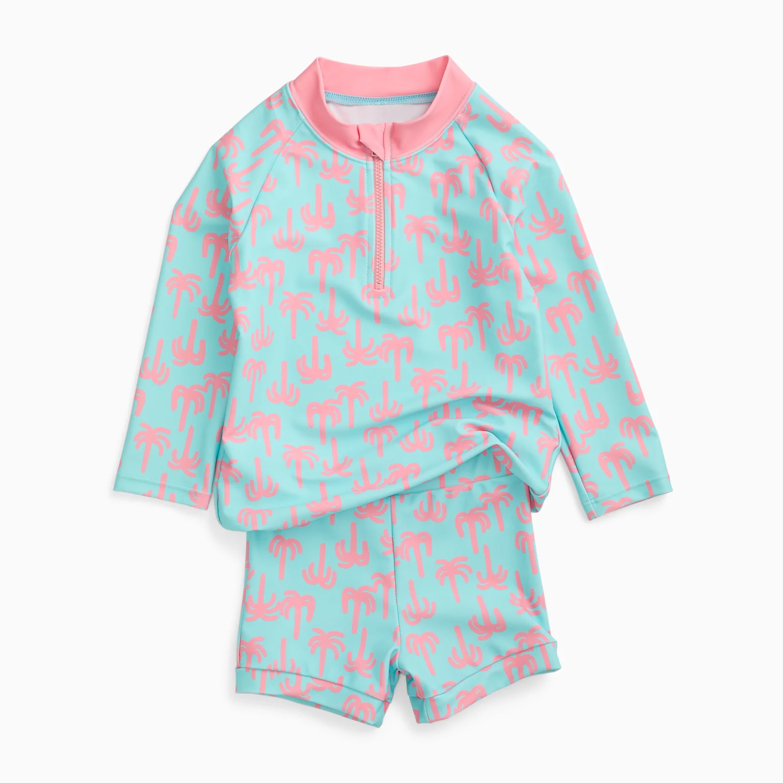 KIDLY by MORI Rash Vest & Swim Shorts - Palm Trees