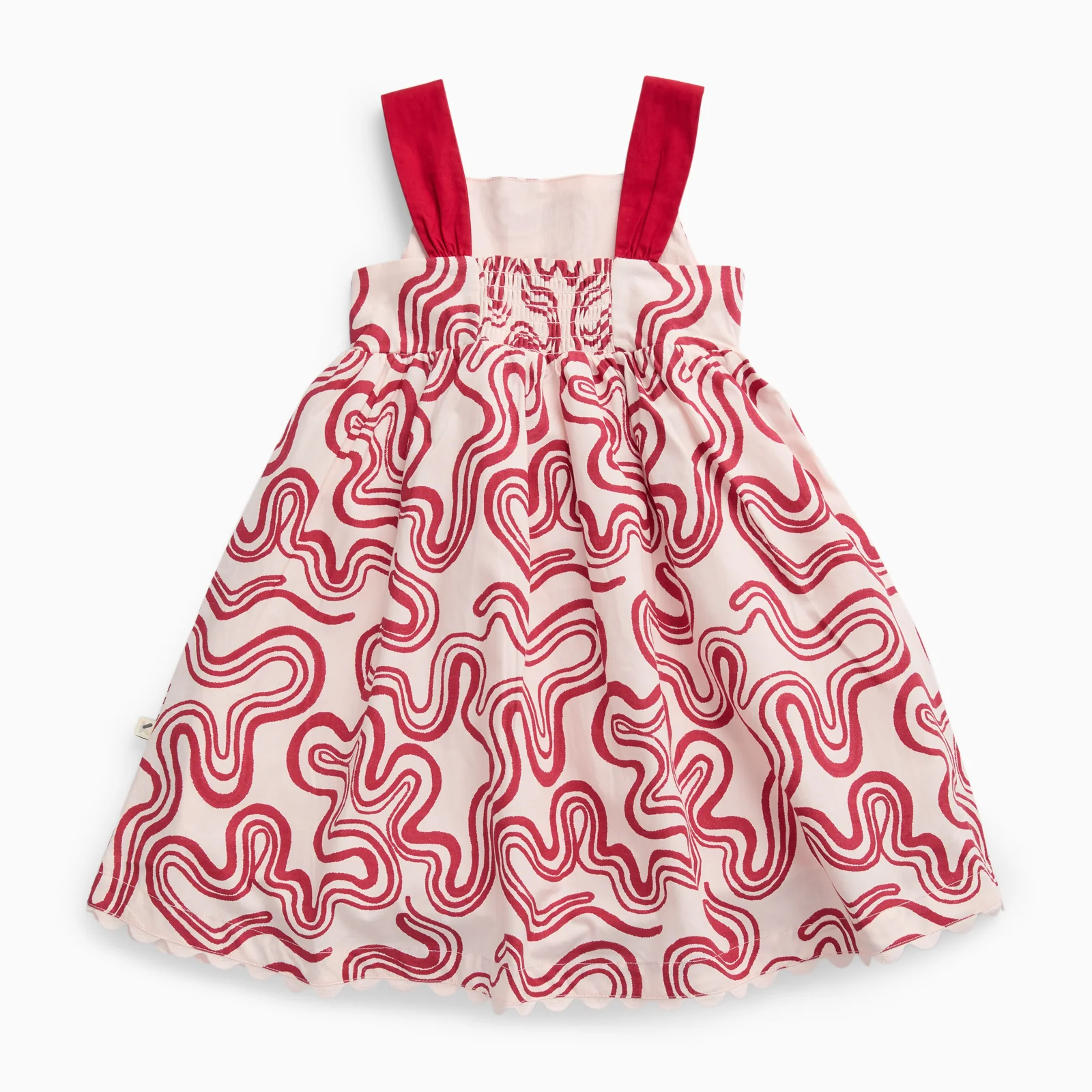 KIDLY by MORI Red Print Cotton Dress - Image 4