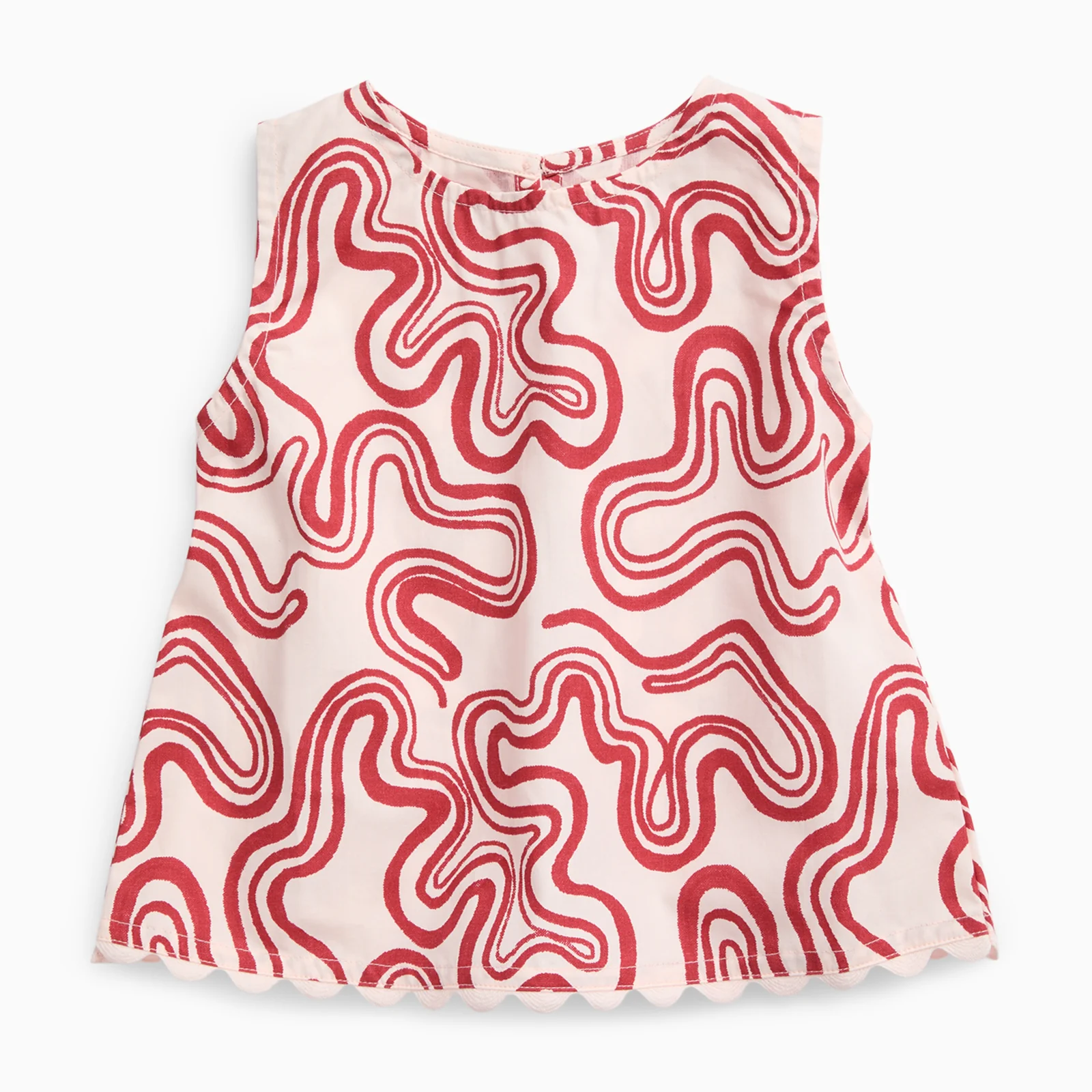 KIDLY by MORI Red Print Cotton Top - Image 2