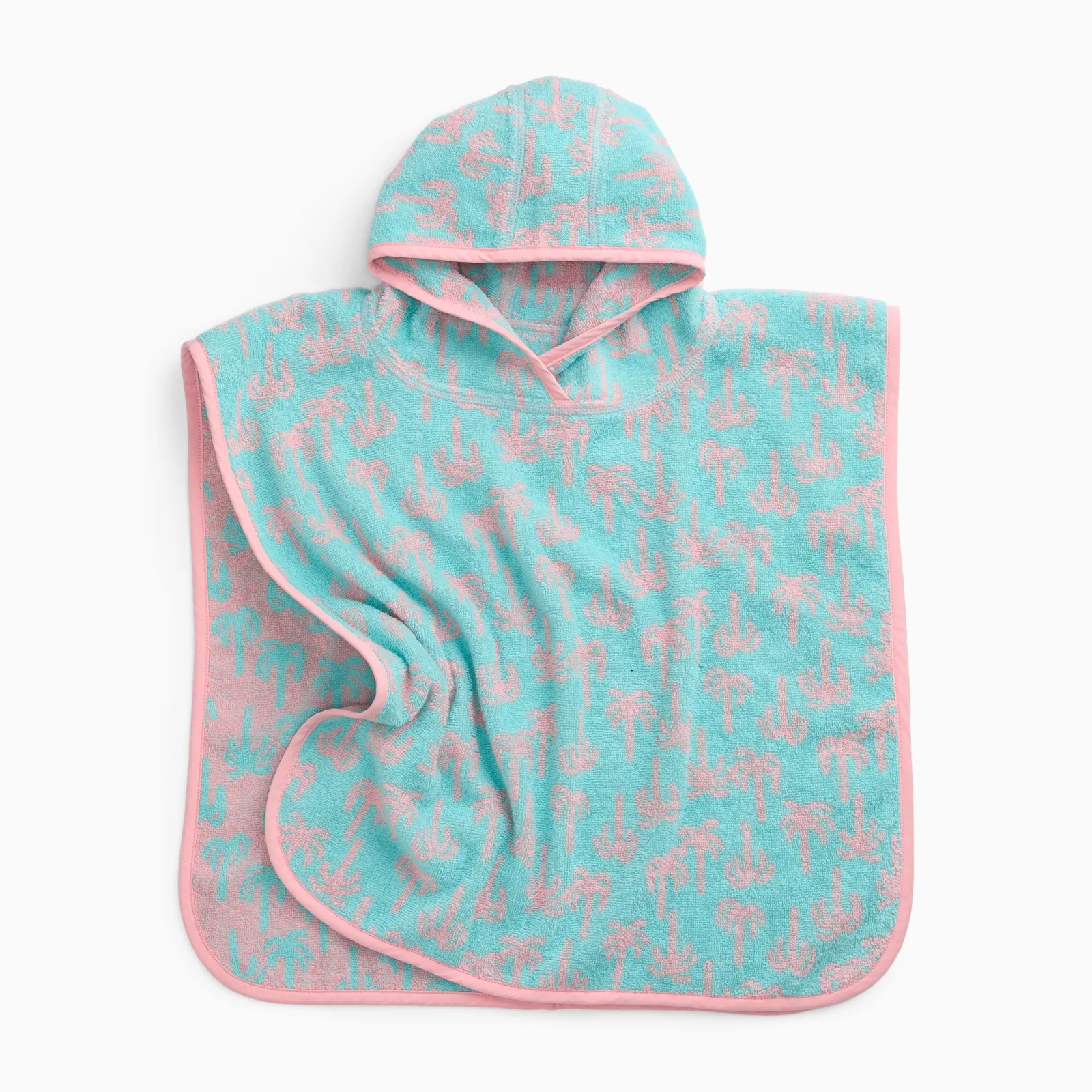 KIDLY by MORI Towelling Hooded Poncho - Palm Trees - Image 2