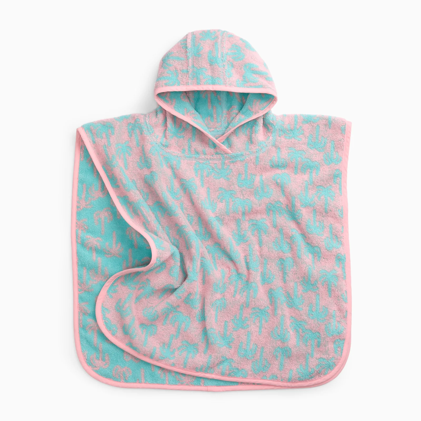 KIDLY by MORI Towelling Hooded Poncho - Palm Trees - Image 3