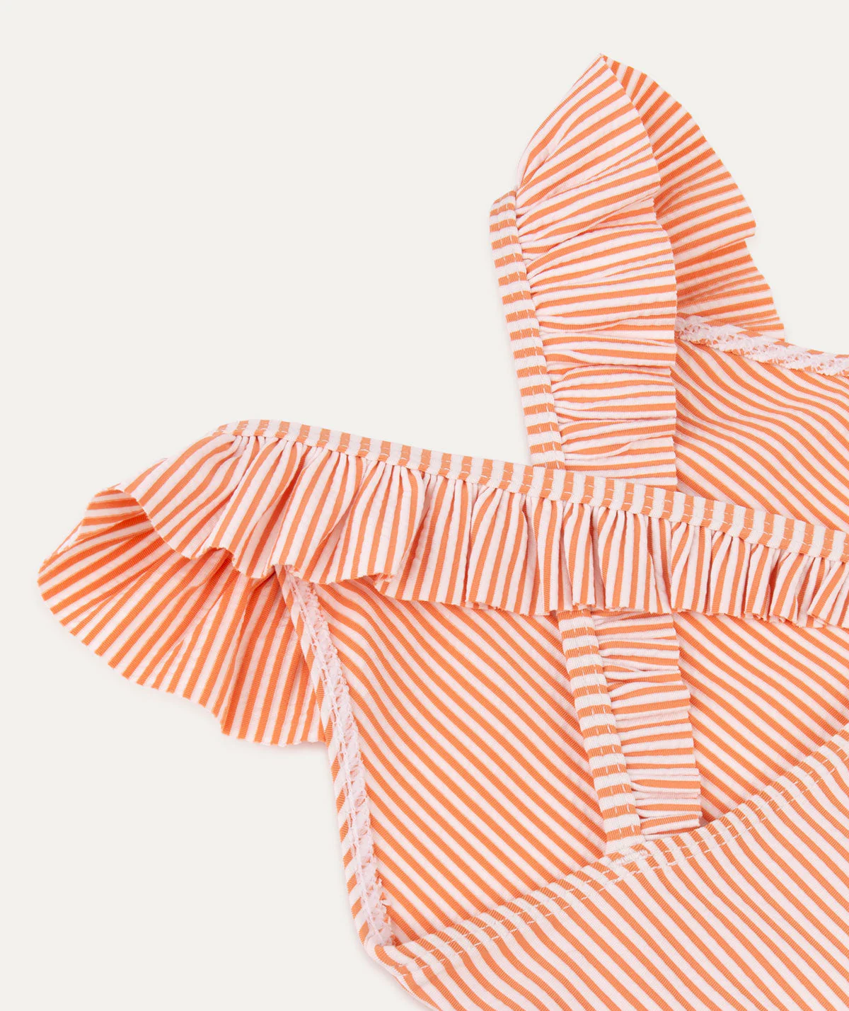 KIDLY by MORI Seersucker Frill Swimsuit - Image 3