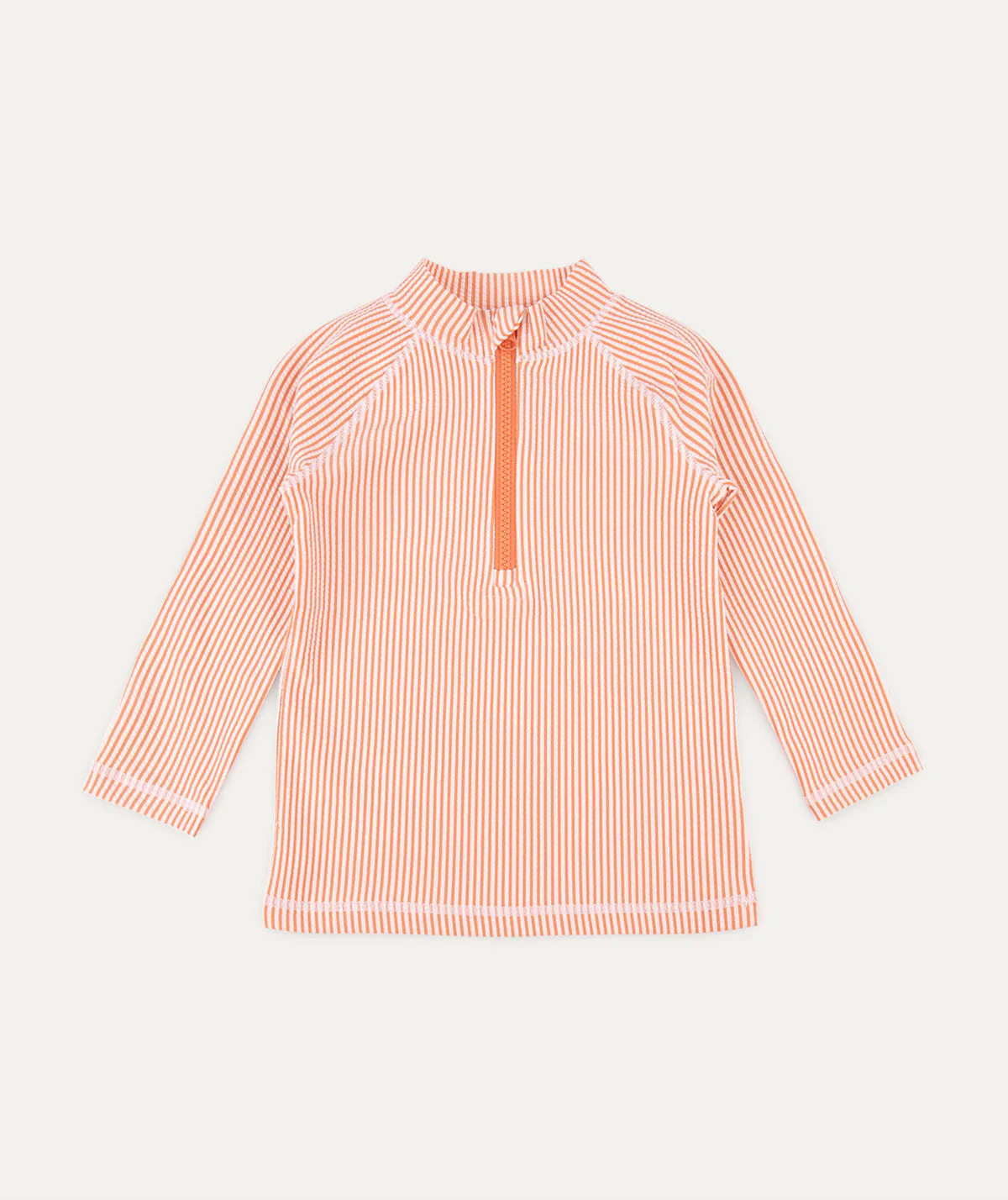 KIDLY by MORI Seersucker Zip Front Rash Vest - Image 6