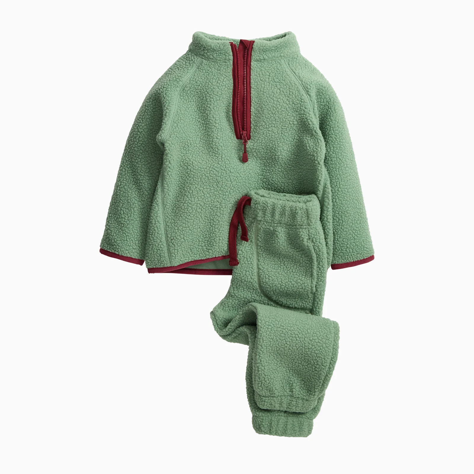 KIDLY by MORI Sherpa Fleece Top & Jogger Outfit
