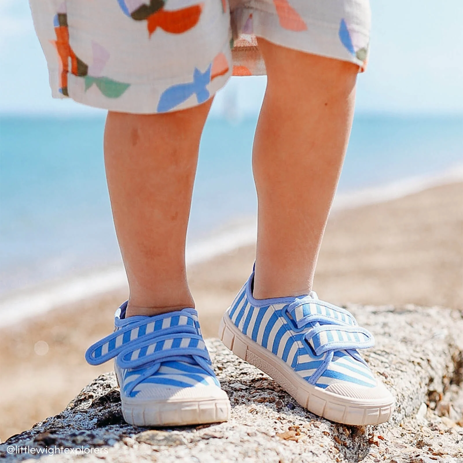 KIDLY by MORI Striped Canvas Trainers - Image 6