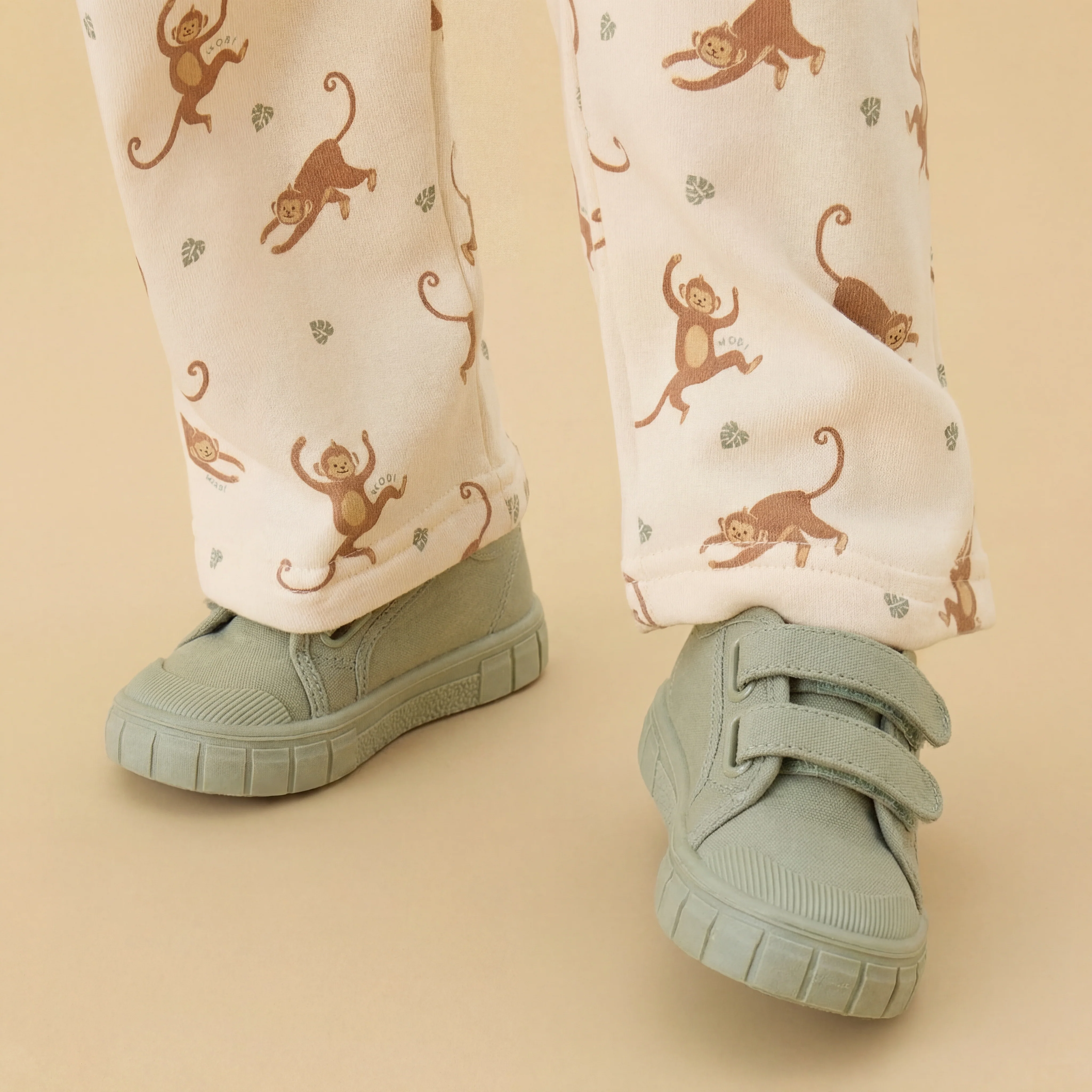 KIDLY by MORI Canvas Trainers - Sage