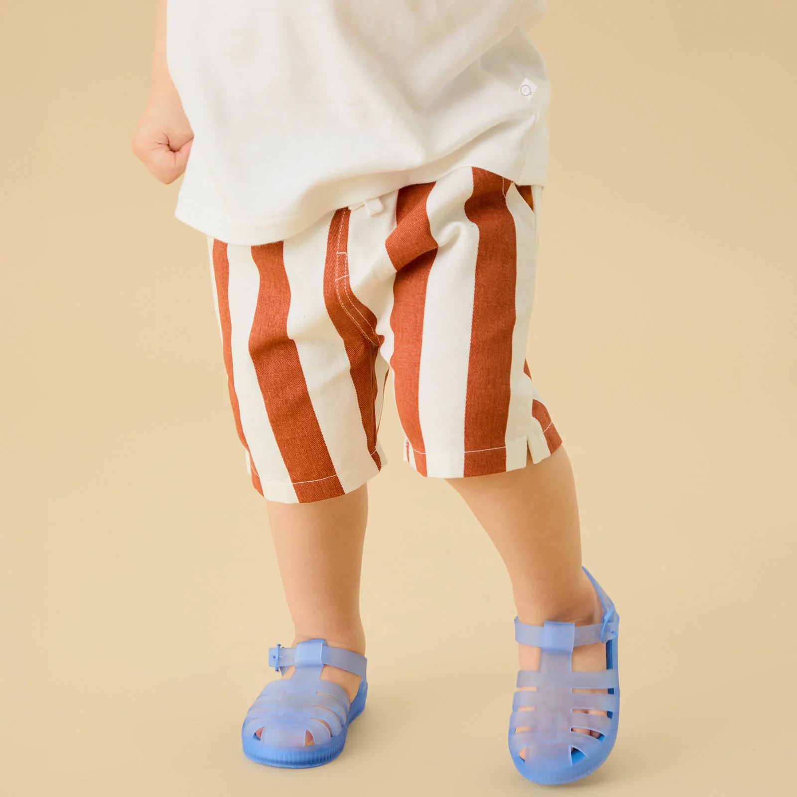 KIDLY by MORI Striped Cotton Shorts