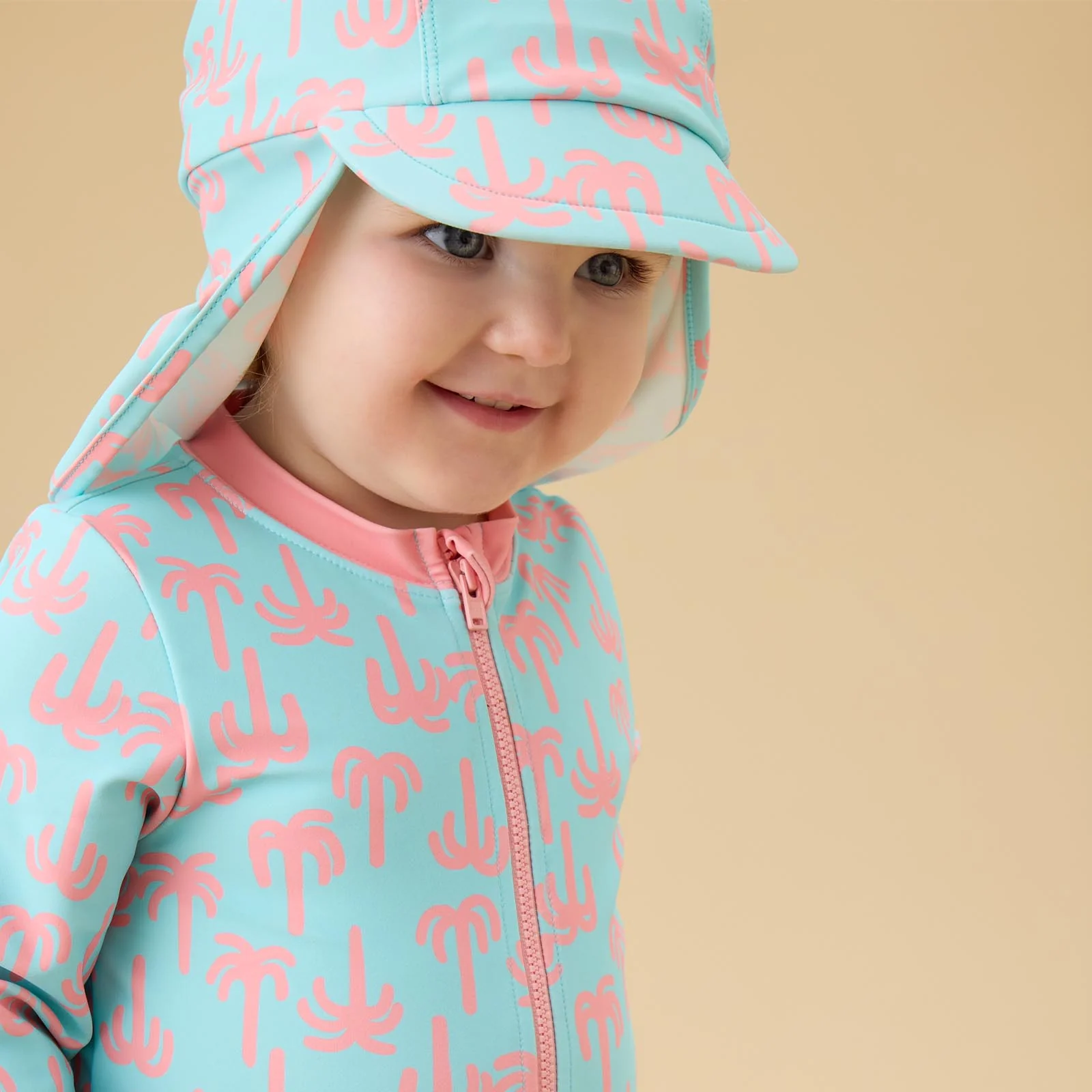 KIDLY by MORI Sunsafe Swim Hat - Palm Trees - Image 3